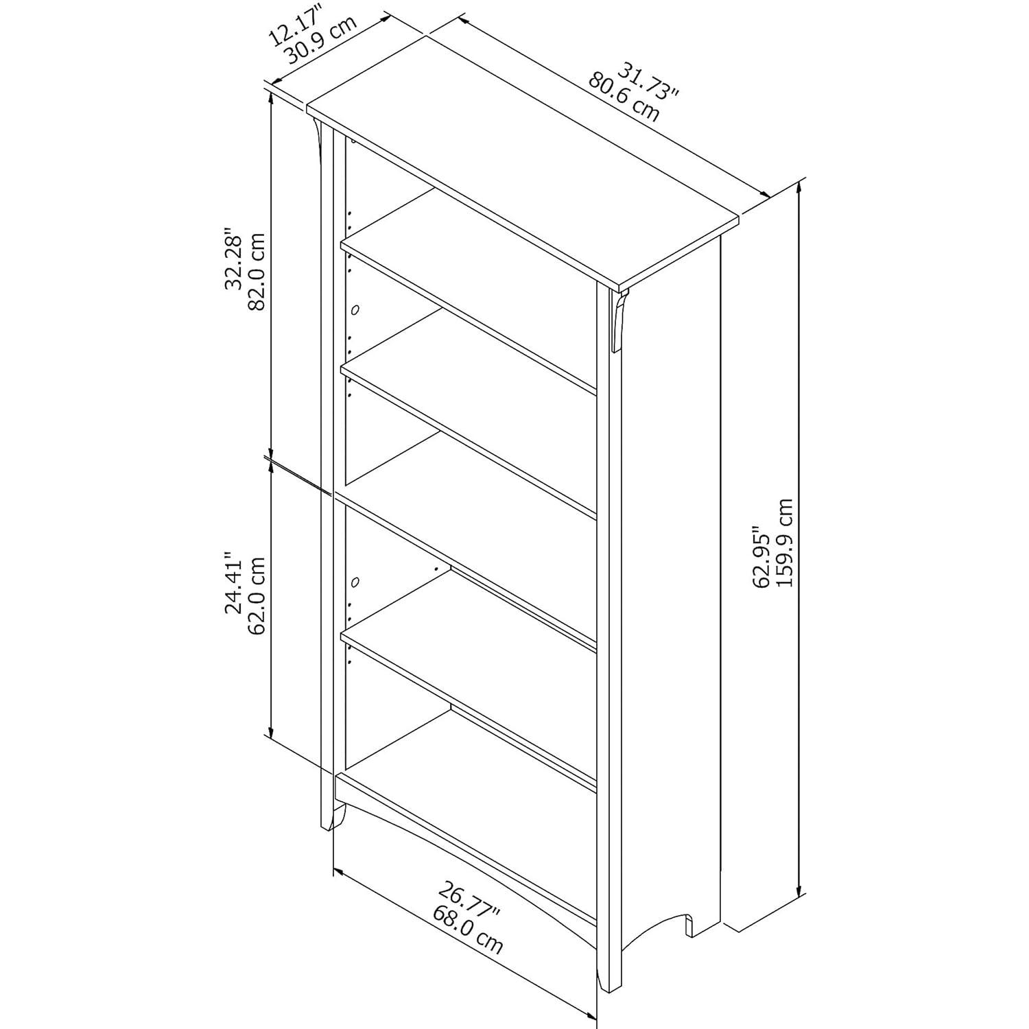 Red Barrel Studio® Khadesha 5 Shelf 63" Standard Bookcase