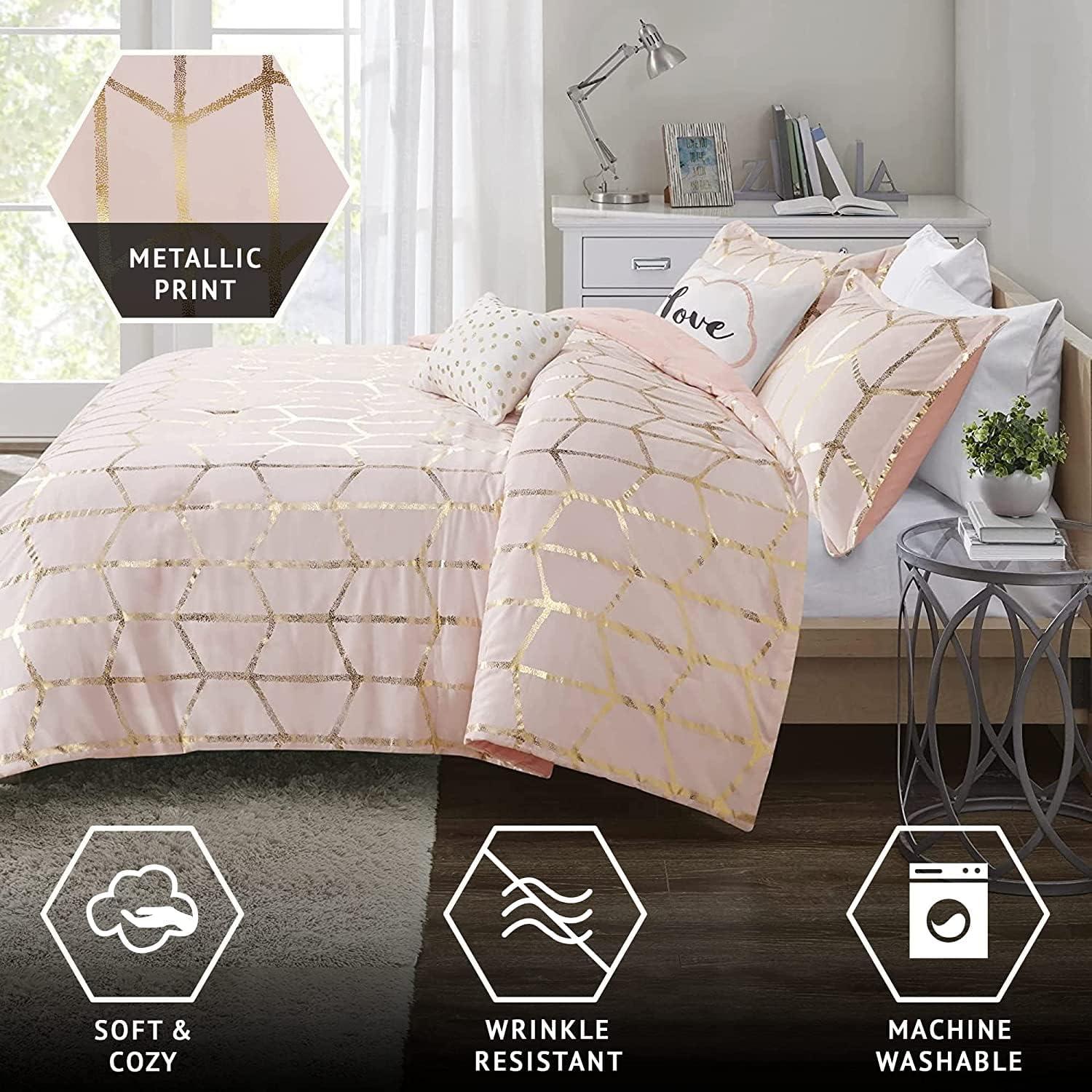 Raina Metallic Printed Comforter Set