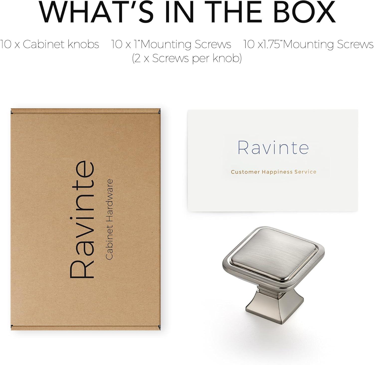 Single Hole Drawer Knobs - 10 Pack Black Cabinet Knobs - Square Dresser Knobs Dresser Handles Closet Door Knobs - Kitchen Cabinet Knobs - Cabinet Hardware