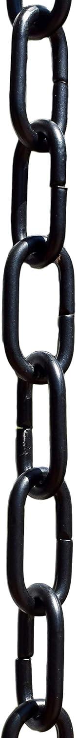 8.5-Foot Black Aluminum Traditional Link Rain Chain