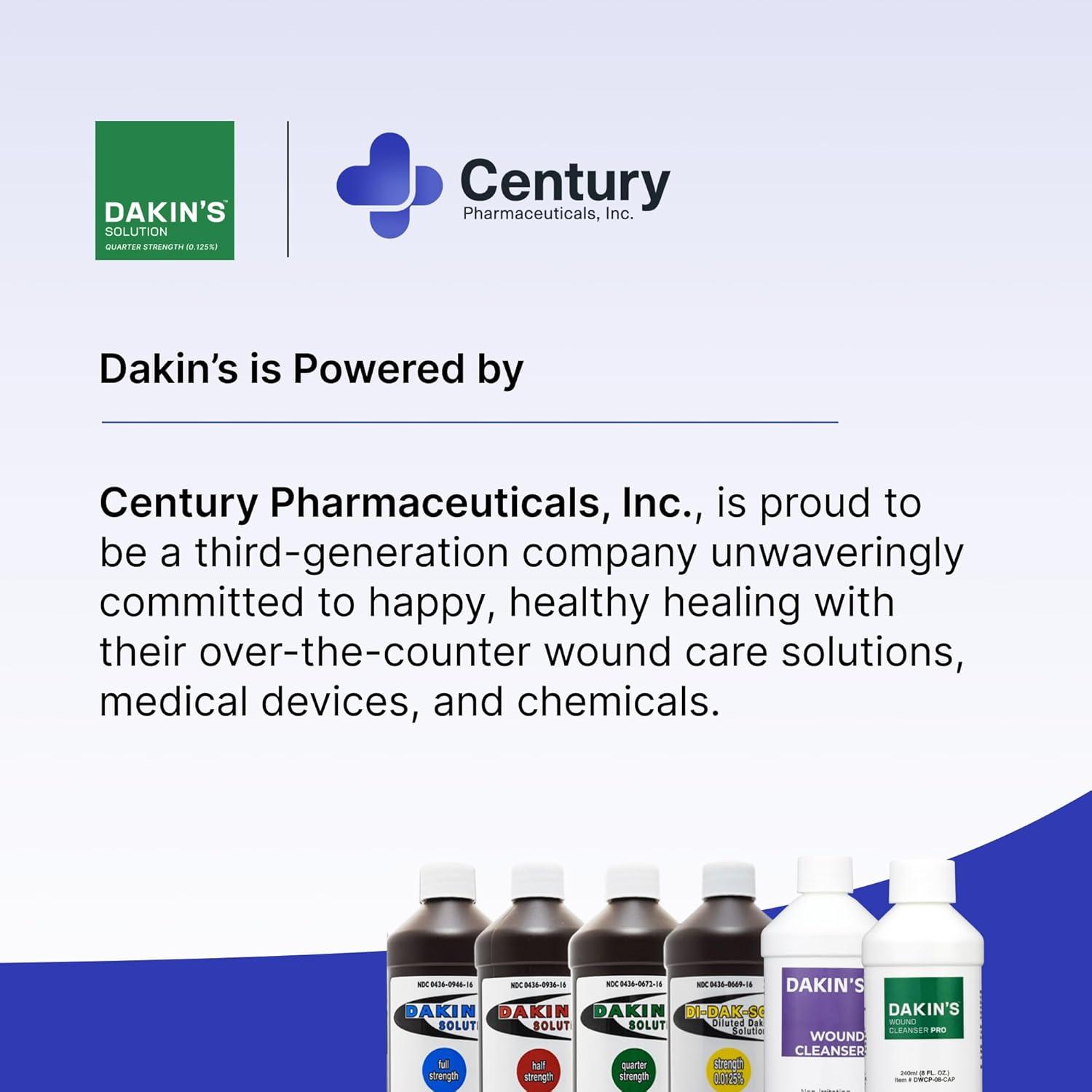 Dakin's Solution-Quarter Strength Sodium Hypochlorite 0.125% Wound Therapy for Acute and Chronic Wounds 16 oz 1 ea