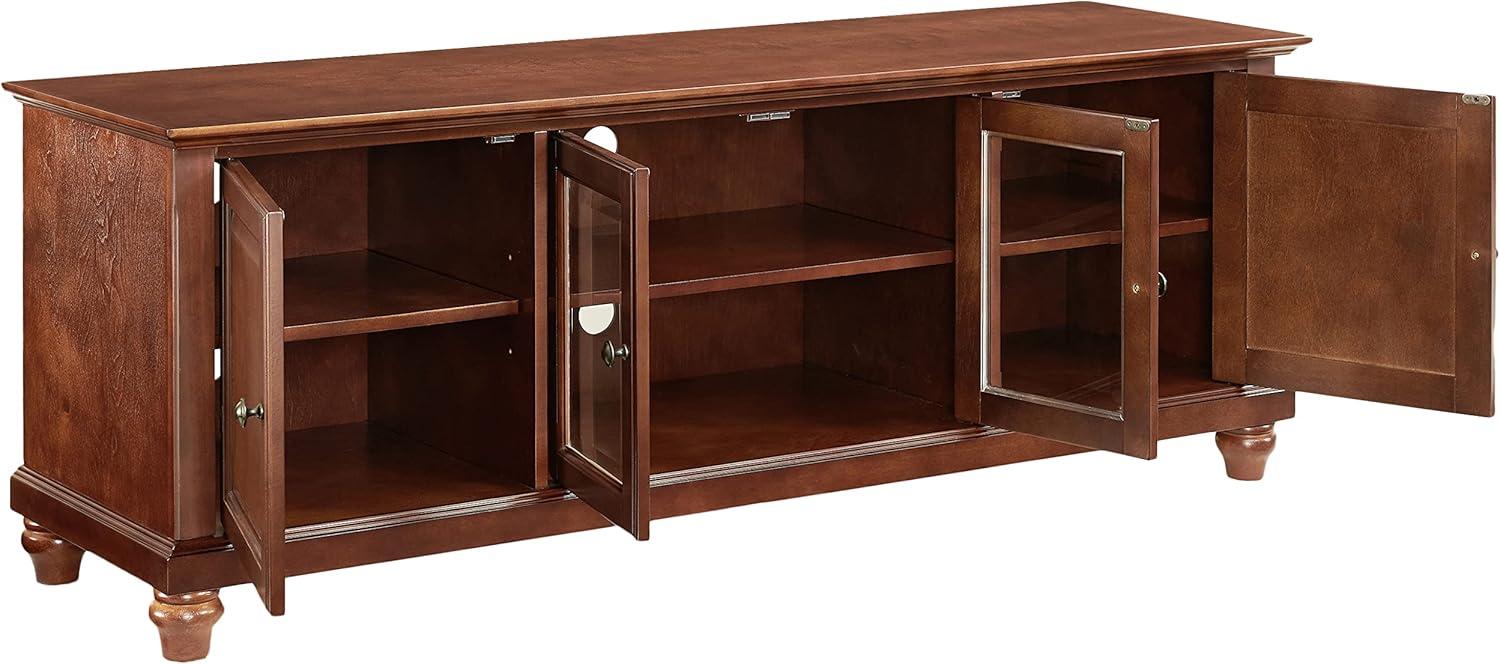 Cambridge TV Stand for TVs up to 60" Dark Red - Crosley: Entertainment Center with Adjustable Shelves & Cable Management
