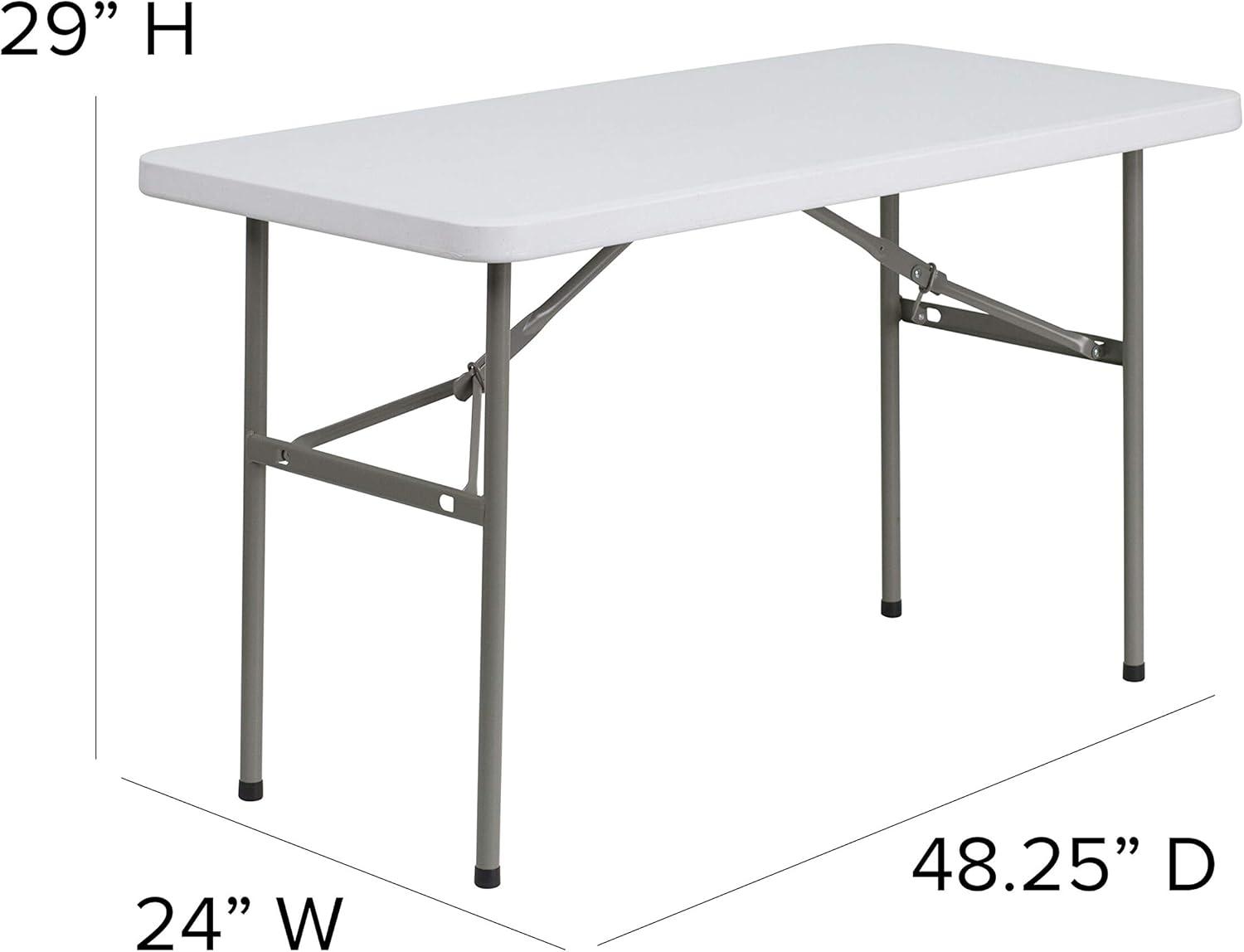 Flash Furniture Noah 4' Rectangular Plastic Event Folding Table