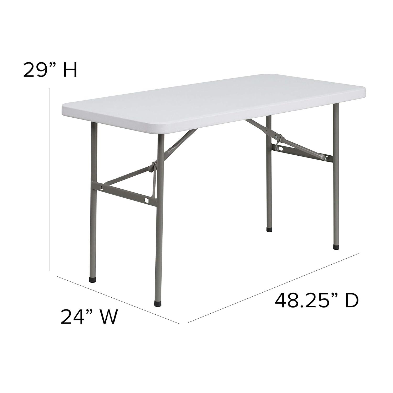 Flash Furniture Noah 4' Rectangular Plastic Event Folding Table