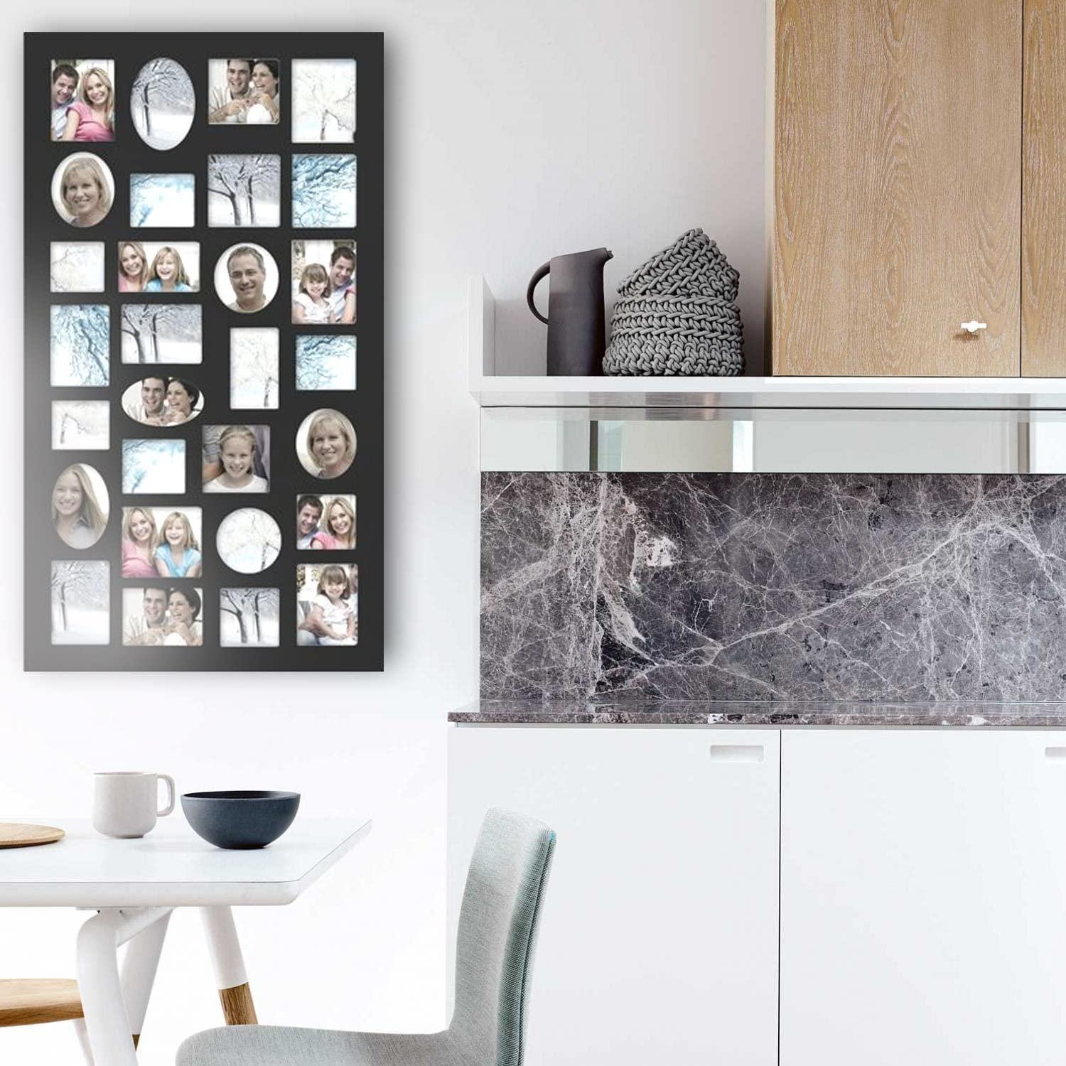 Adeco Trading Black Solid + Manufactured Wood Picture Frame