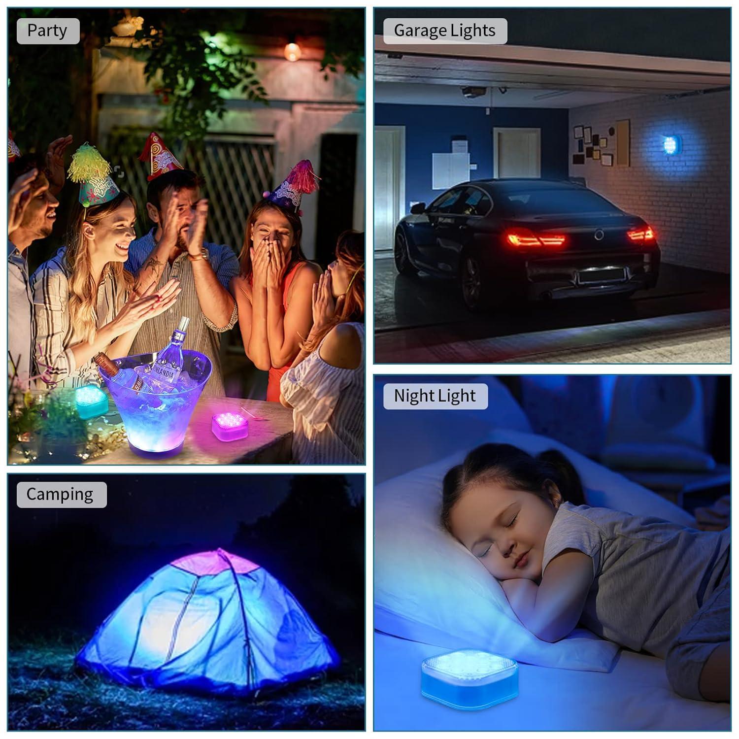 Pool Lights for Above Ground Pools Waterproof with Remote, Underwater Rechargeable 2600mAh Battery Magnetic 16 Color Changing Floating Submersible Pool Light for Inground Pool LED Lights Party Decor