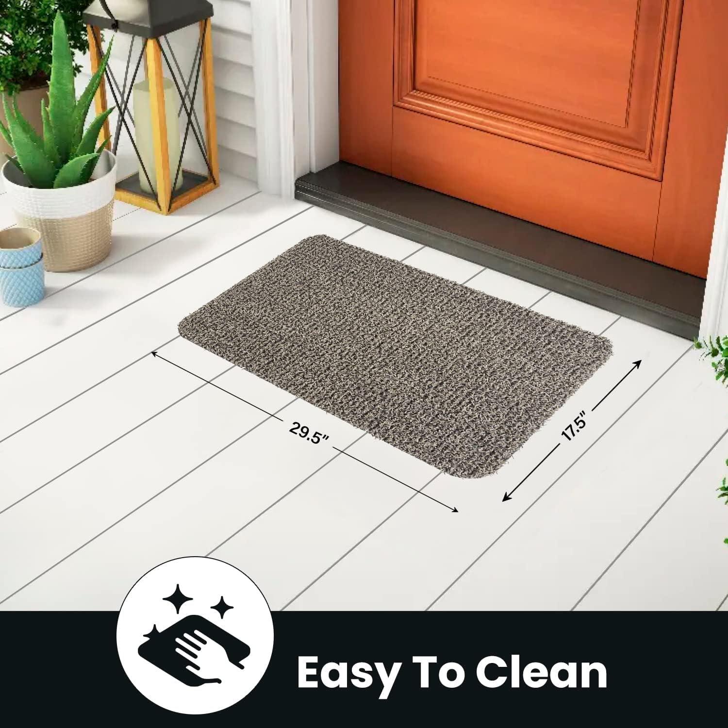 CLEAN MACHINE 10376921 High Traffic Astroturf Dirt Trapper Doormat, 23.5" x 35.5", Desert Taupe
