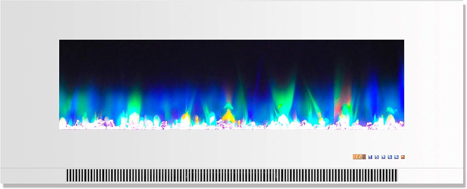 Cambridge Cambridge Wall Mount Electric Fireplace Heater with Remote Control for Indoor Use in Living Room, Bedroom, Home Office