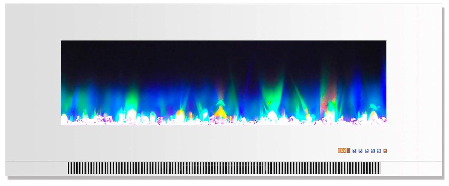 Cambridge Cambridge Wall Mount Electric Fireplace Heater with Remote Control for Indoor Use in Living Room, Bedroom, Home Office