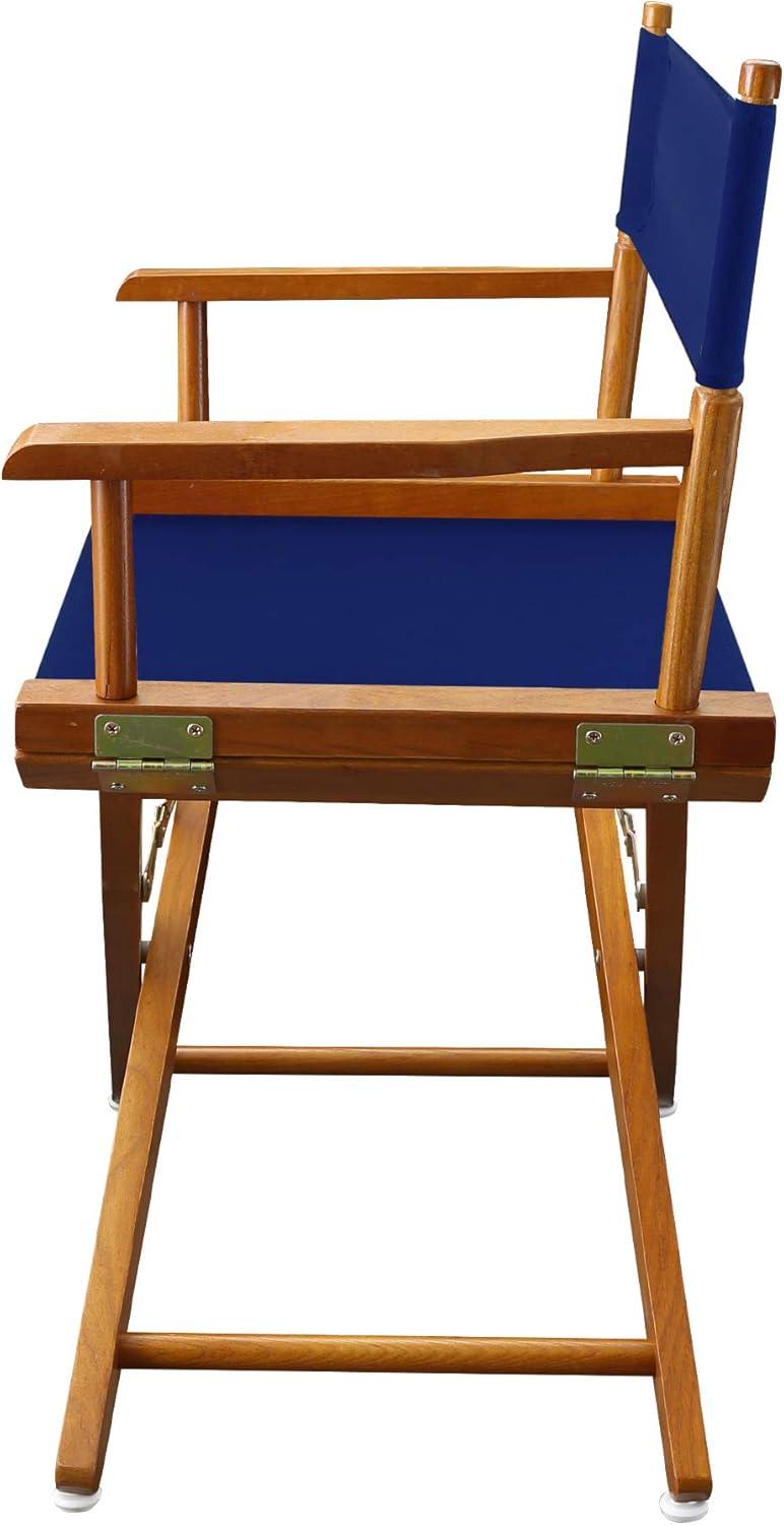 Casual Home Extra-Wide Premium 18" Directors Chair Mission Oak Frame W/Royal Blue Color Cover