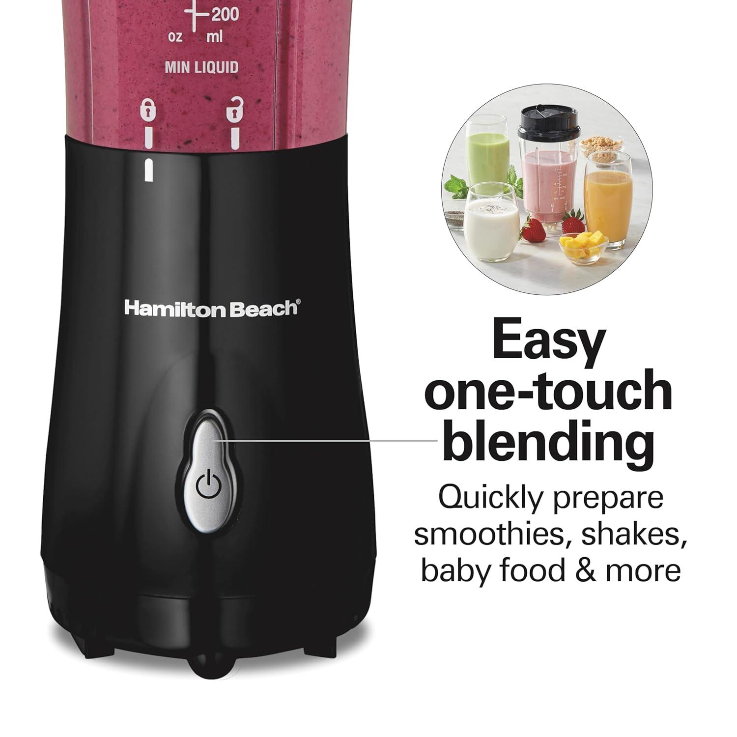 Hamilton Beach 51101B Personal Blender with Travel Lid, Black