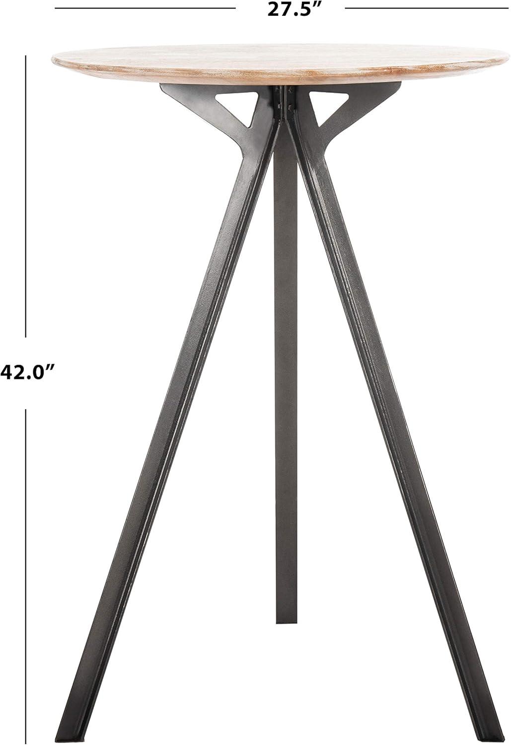 Axel Tripod Pub Table - DTB3700A - Grey Wash/Black - Safavieh