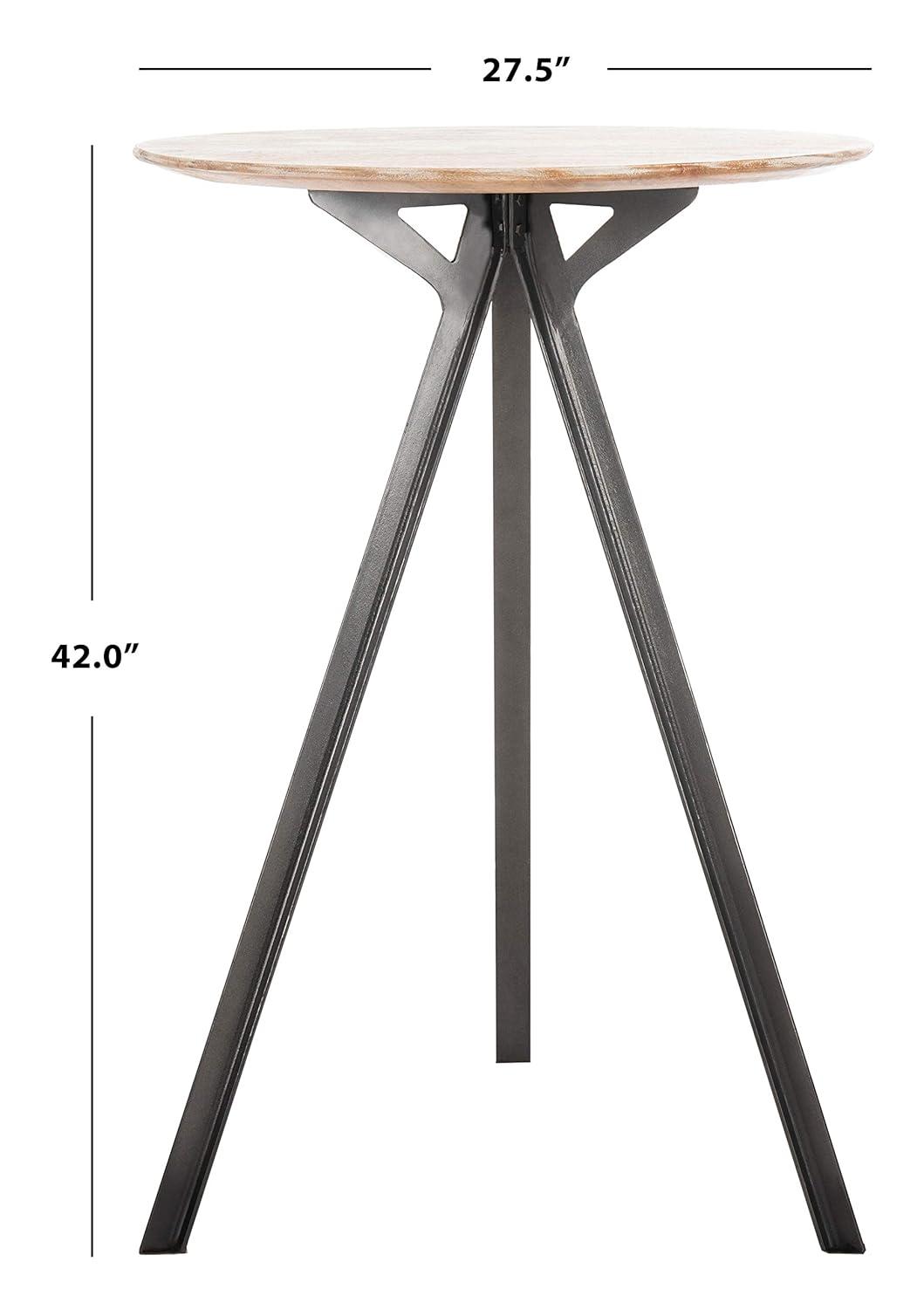 Axel Tripod Pub Table - DTB3700A - Grey Wash/Black - Safavieh