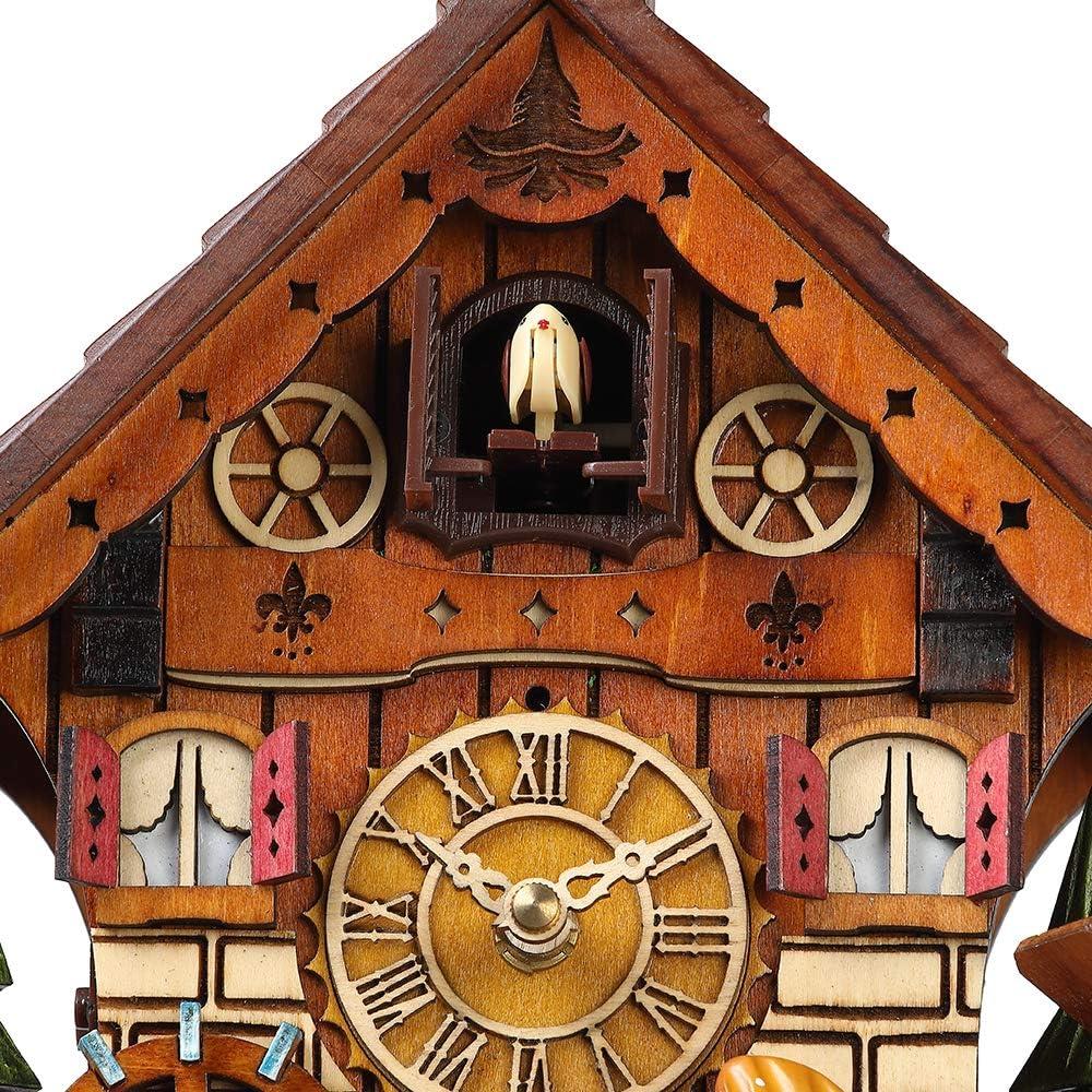 Handcrafted Traditional Wooden Cuckoo Clock with Forest Theme