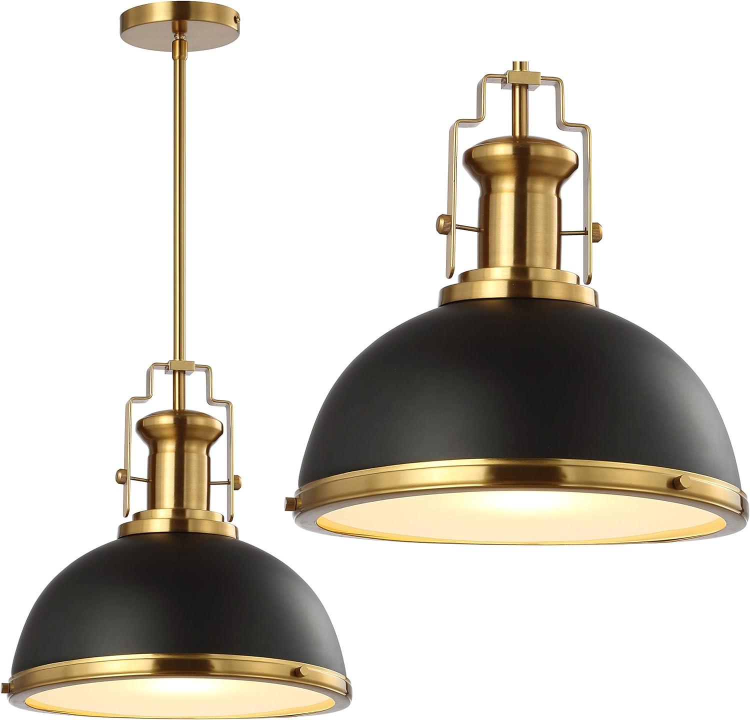 Homer Vintage Black and Brass Gold Iron LED Pendant Light