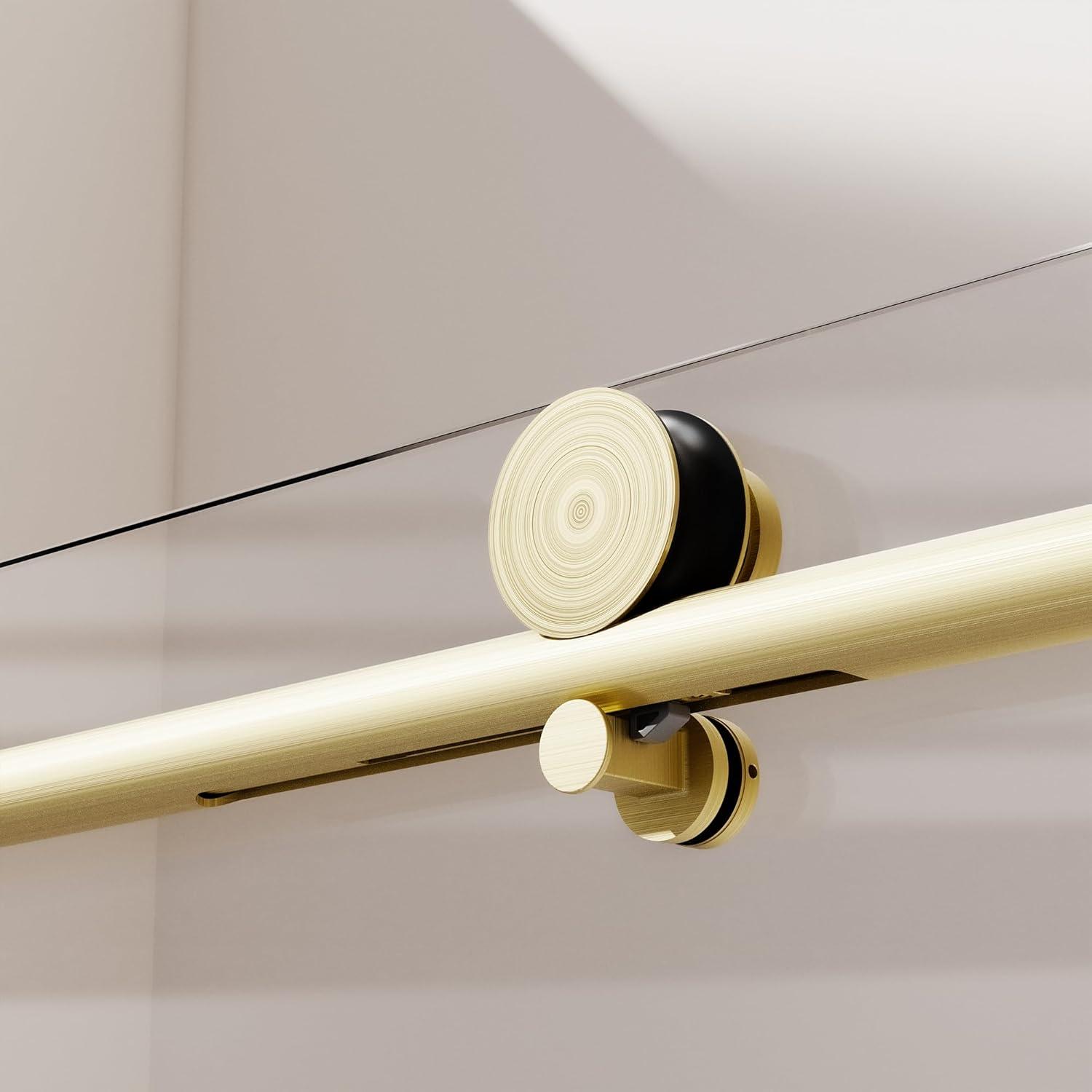 Dimorphos 56-60"W x 76"H Frameless Double Sliding Shower Door with 10mm Tempered Glass Door 11DD161822LL