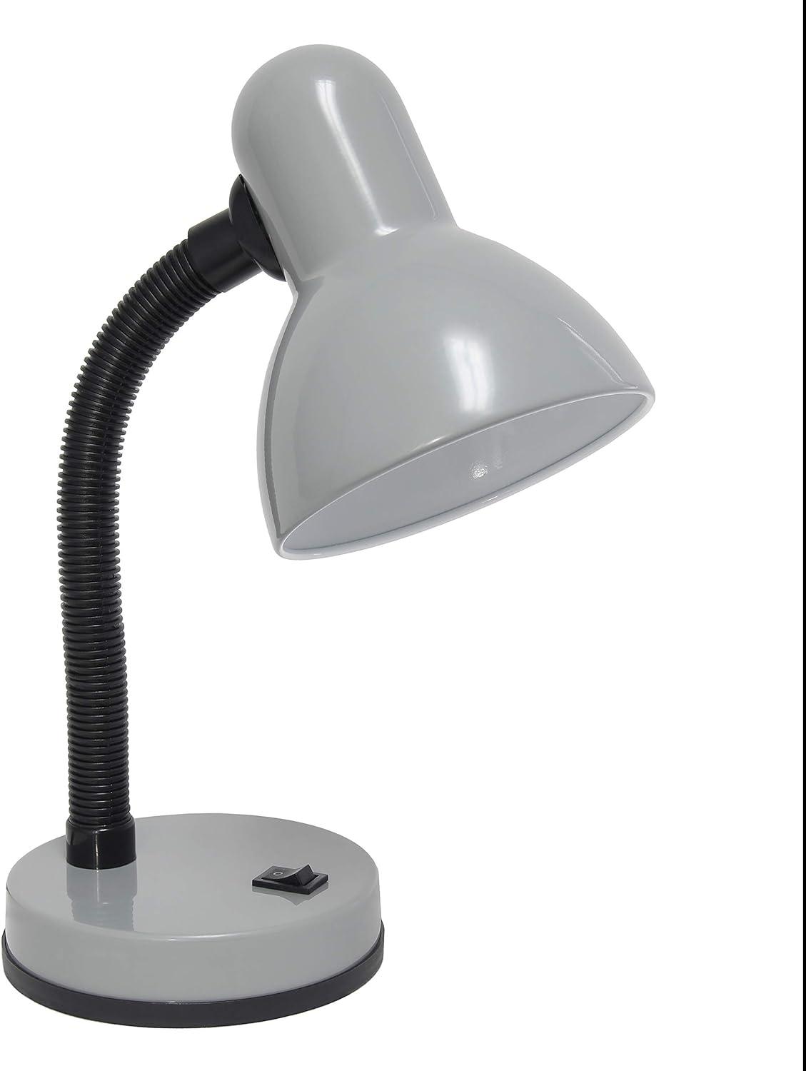 Basic Metal Desk Lamp with Flexible Hose Neck - Simple Designs