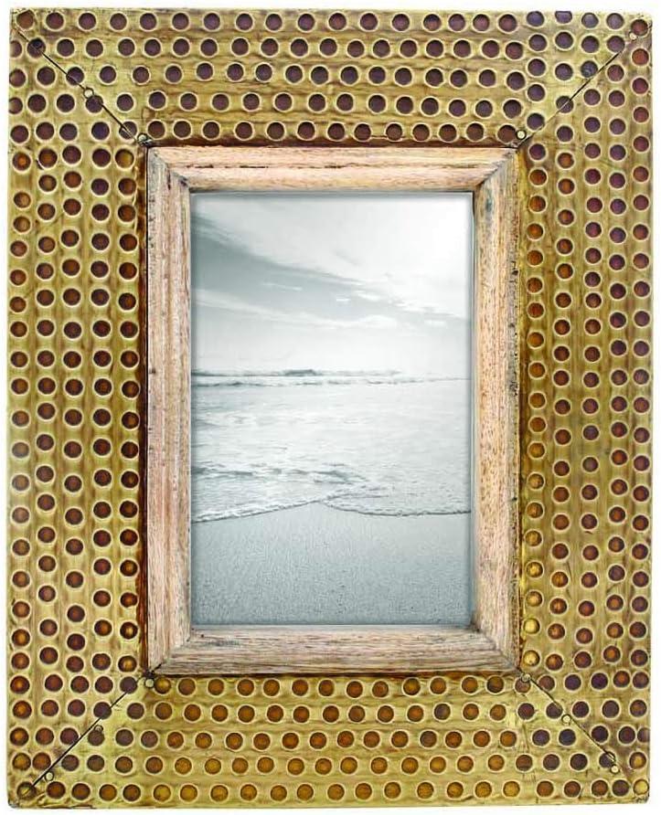 Elegant 8x10 Gold Textured Hammered Manufactured Wood Picture Frame