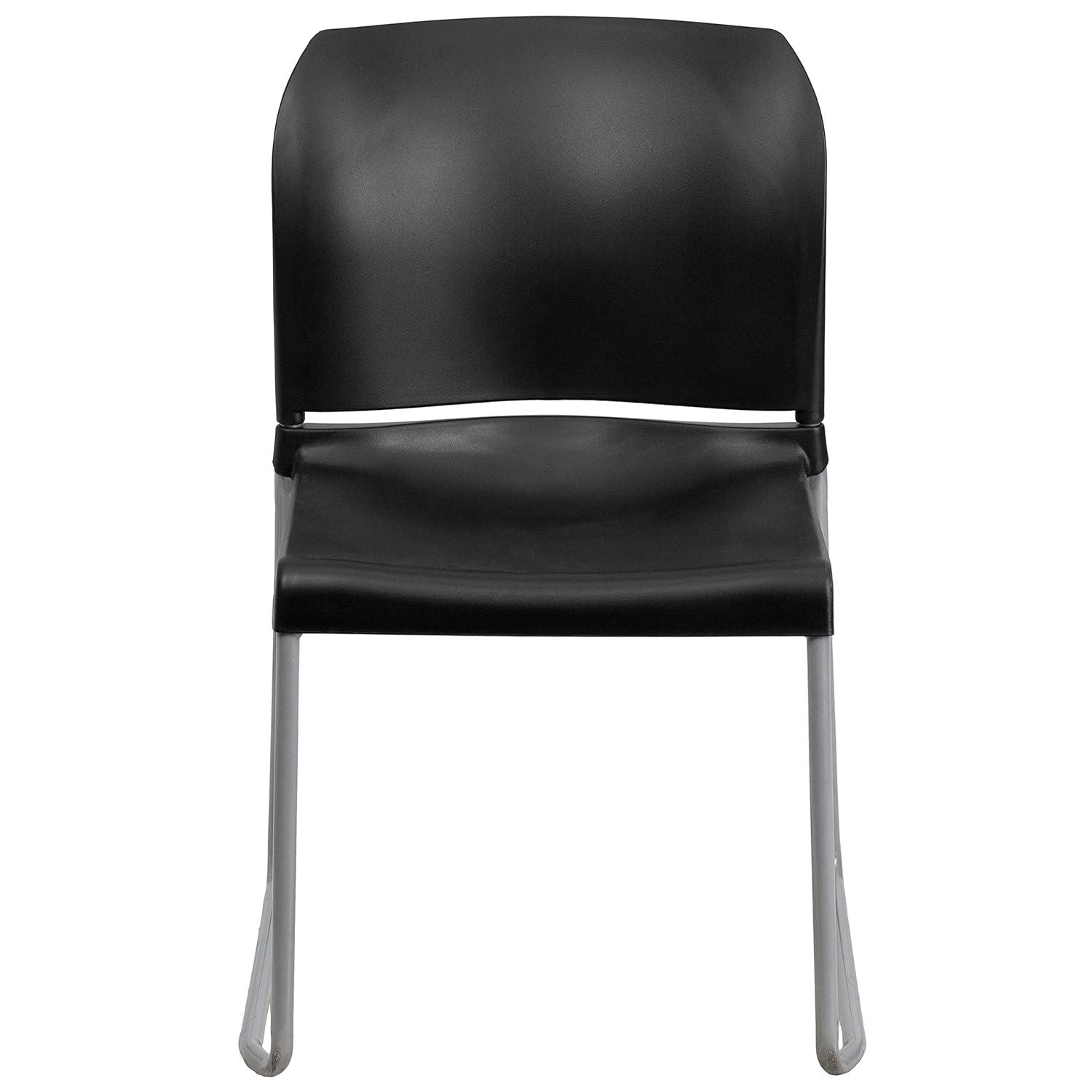 Flash Furniture Brielle Contoured Sled Base Stackable Waiting Room Chairs (Set of 5)