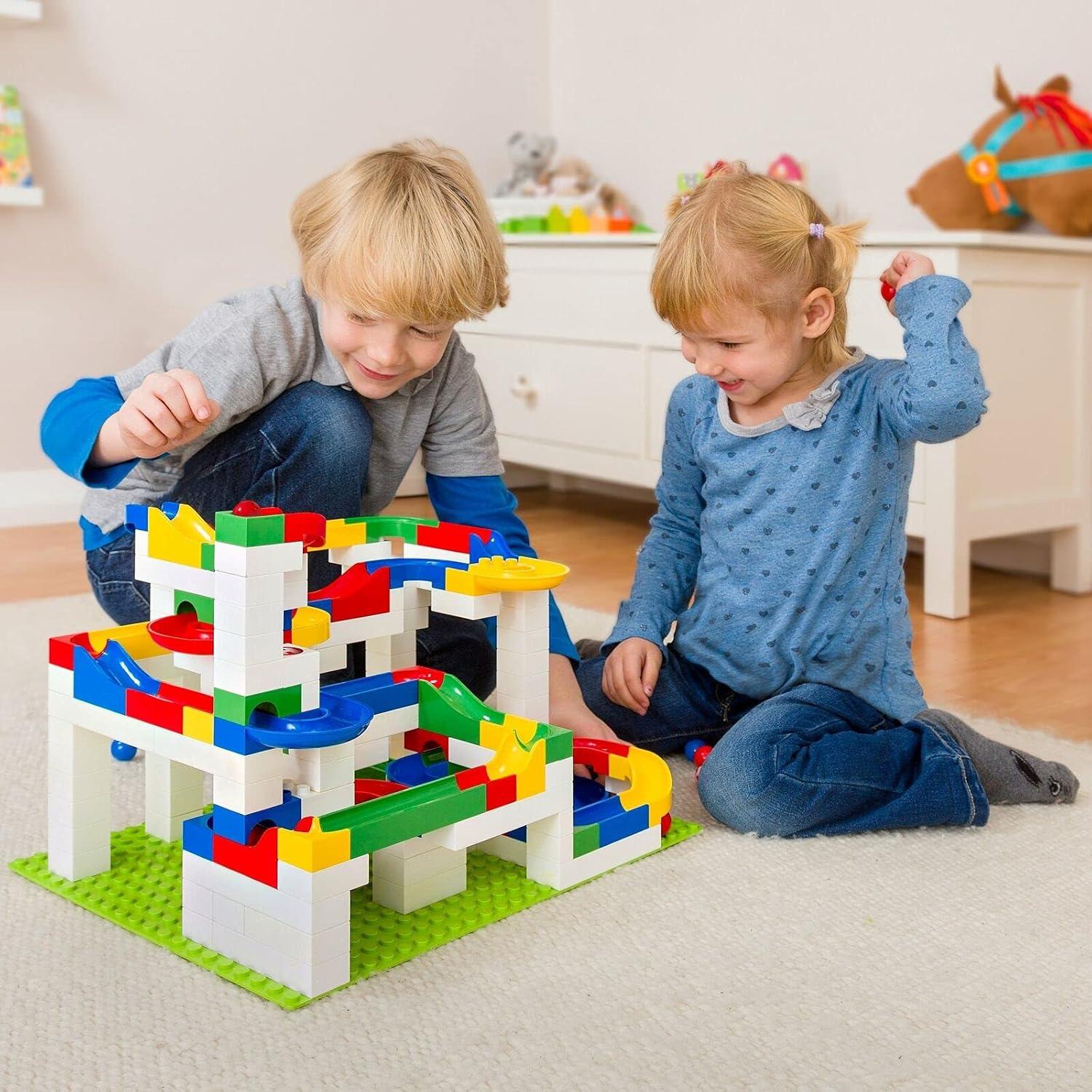 Hubelino Marble Run - 200-Piece Big Building Box