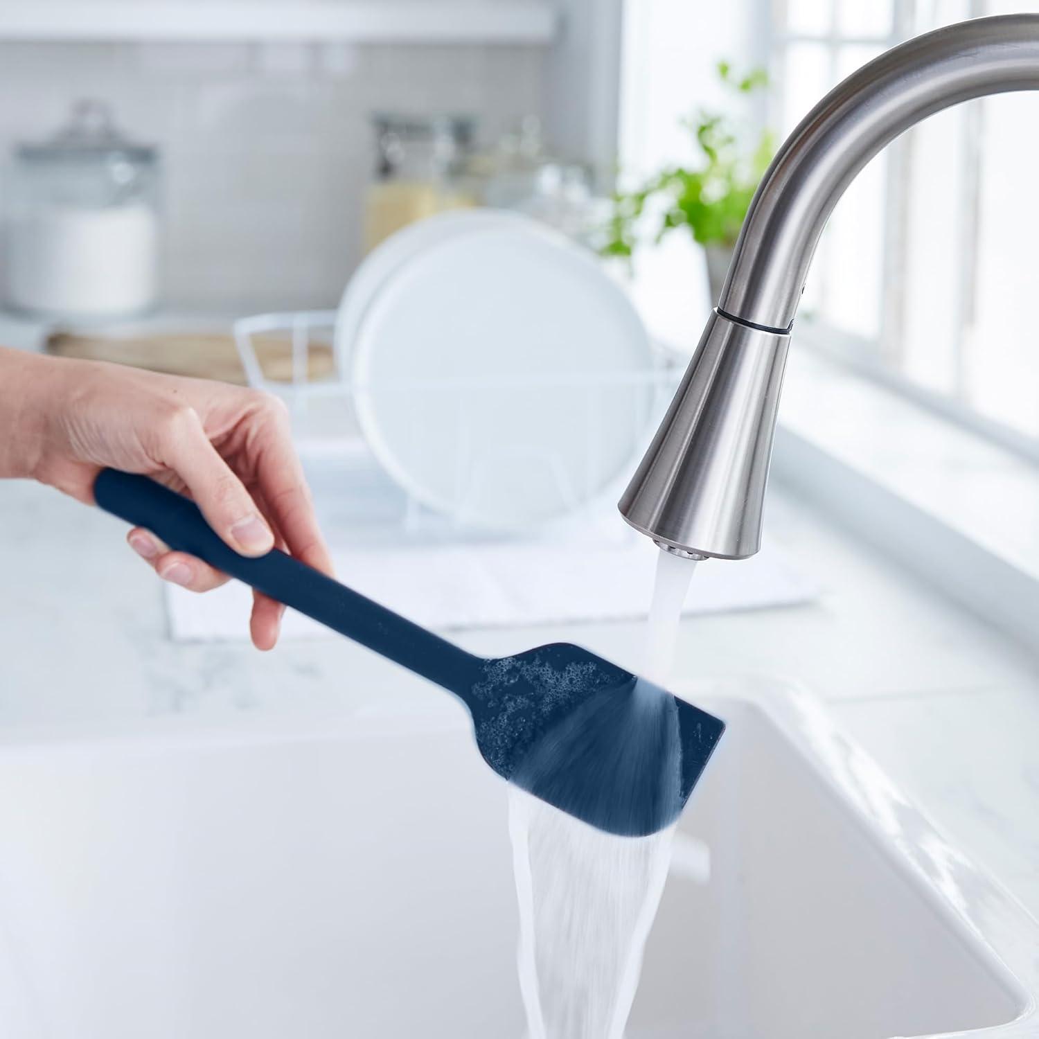 GreenPan 3pc Platinum Silicone Tools Utensil Set Oxford Blue:  Dishwasher-Safe, Steel & Silicone, Lifetime Warranty