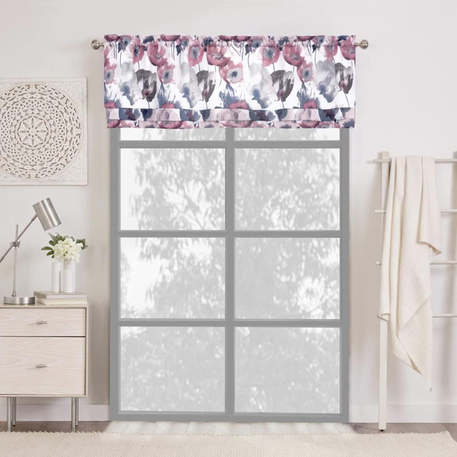 Achim Importing Co Floral Tailored 50'' W Window Valance