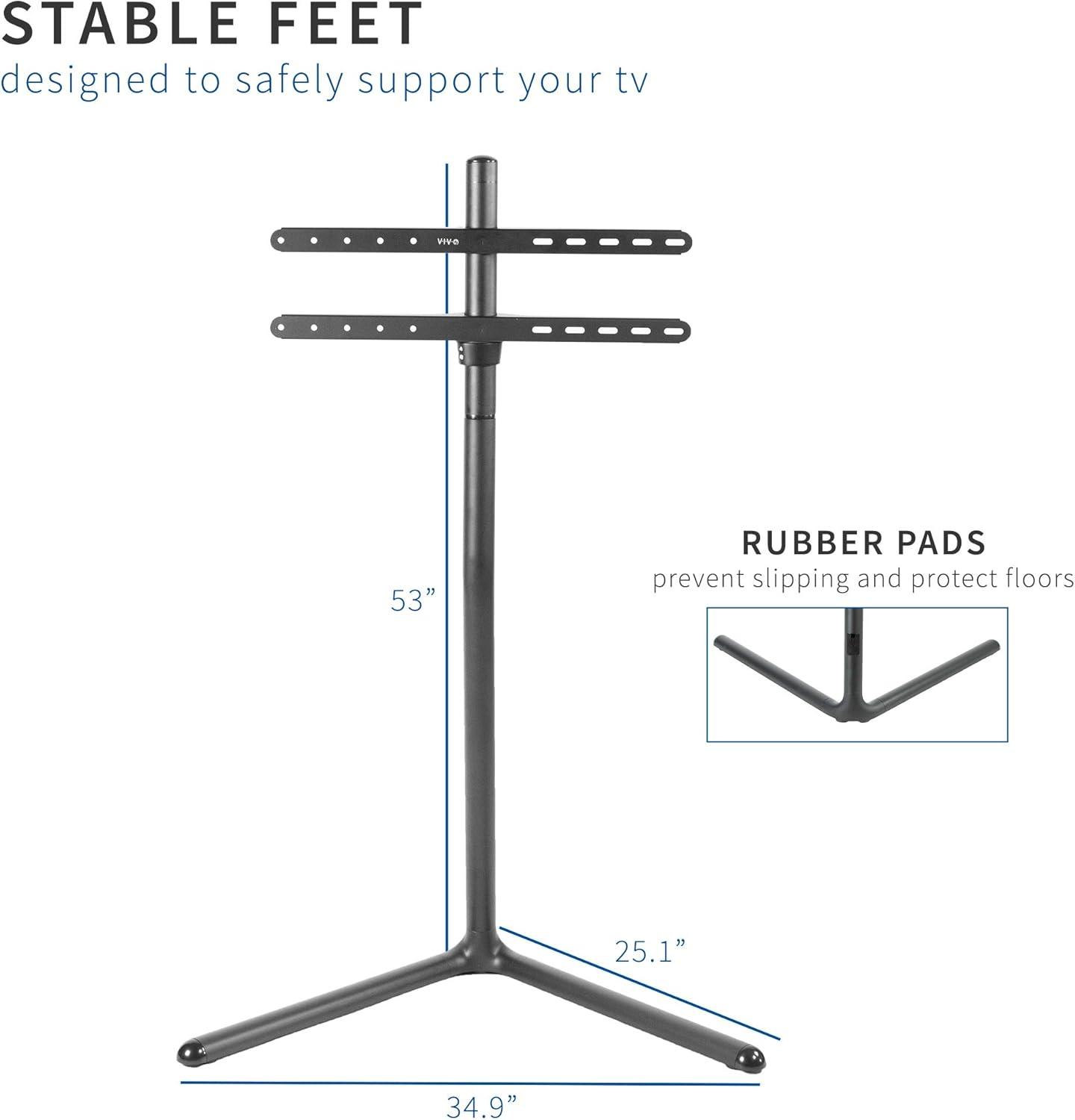 Black V-Base Studio TV Stand