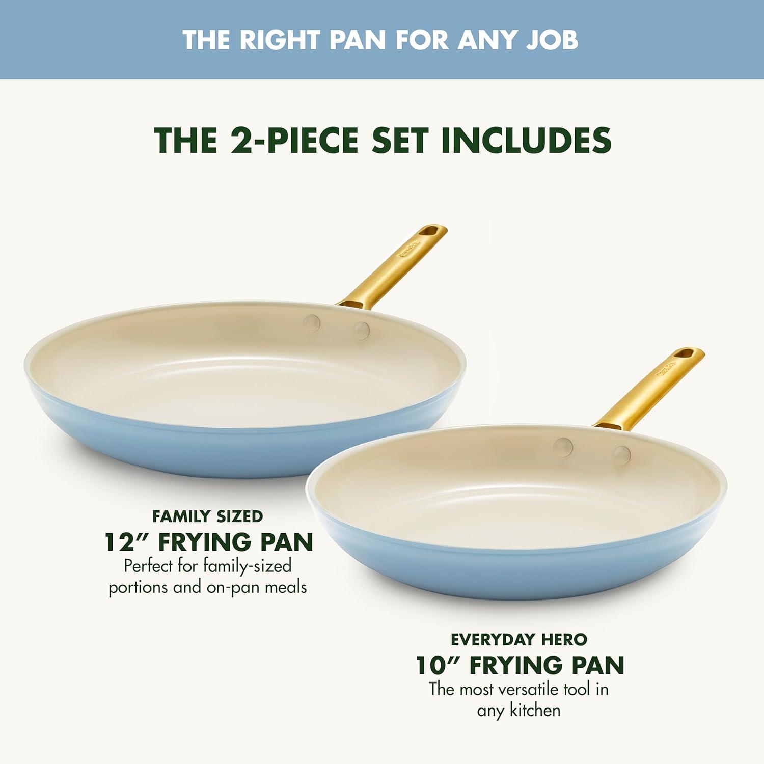 GreenPan Reserve Healthy Ceramic Nonstick 2 Piece Frying Pan Set