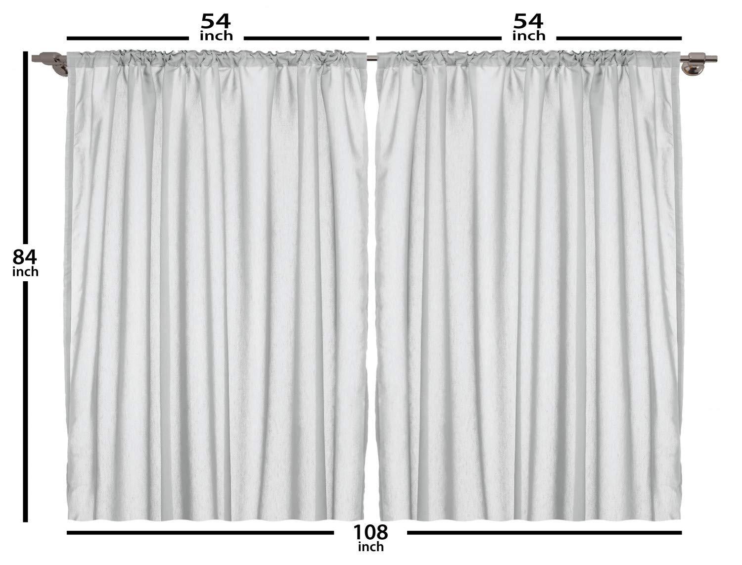 Ambesonne Fitness Curtains 2 Panel Set, Active Life and Sports Gym, 108" x 84", Multicolor