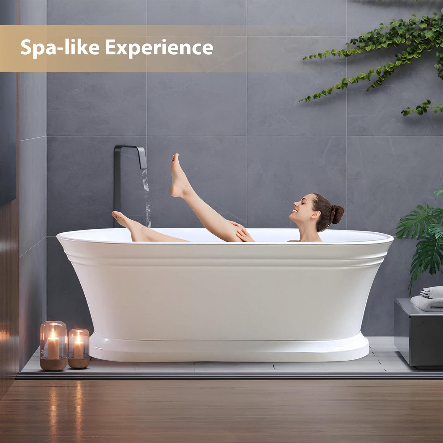 54'' x 29'' Freestanding Soaking Acrylic Bathtub