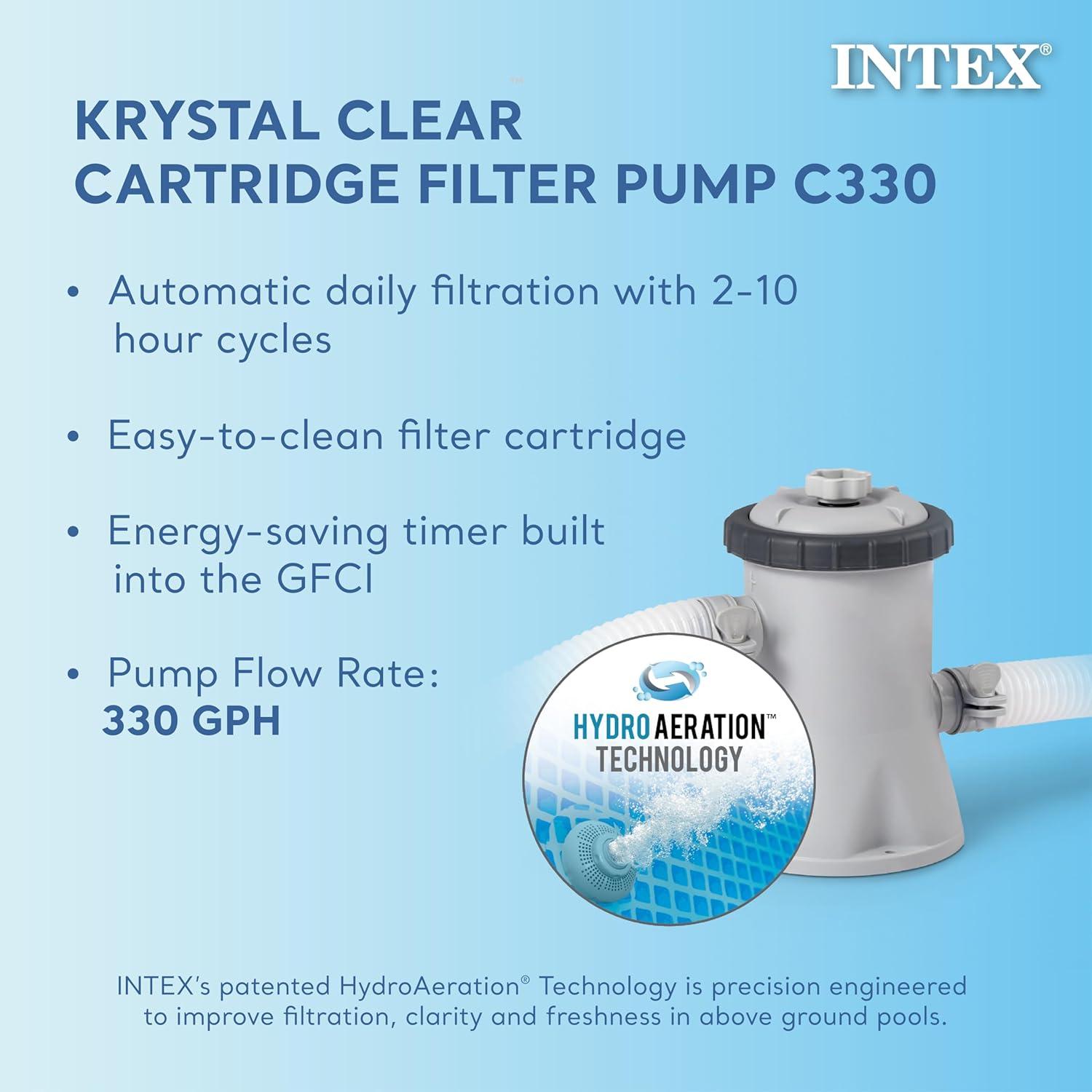 Intex 10' x 30" Easy Set Round Inflatable Above Ground Pool with Filter Pump