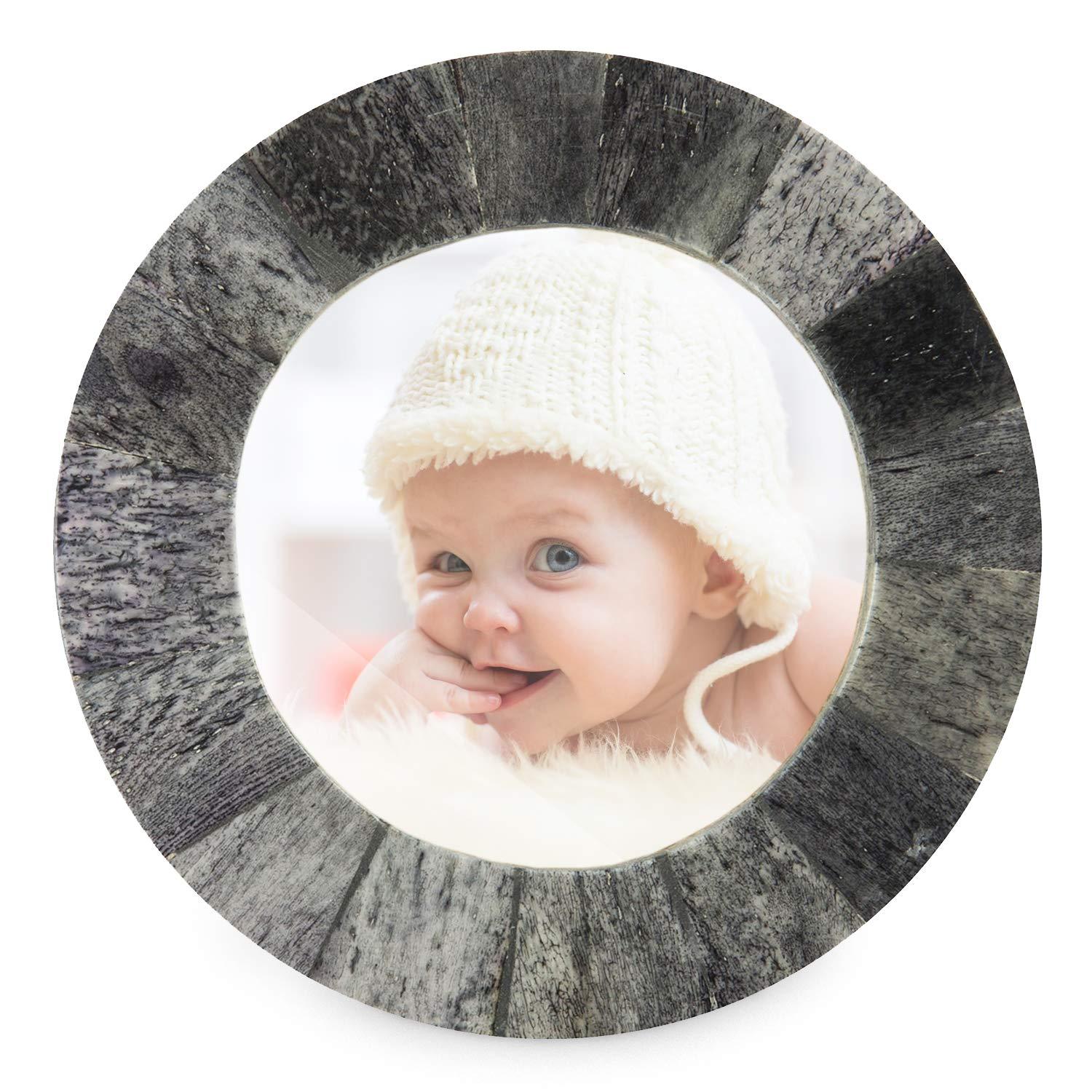 Handicrafts Home Baby Picture Frame for Newborn Girls and Boys Shower Frames Set of 3 Grey