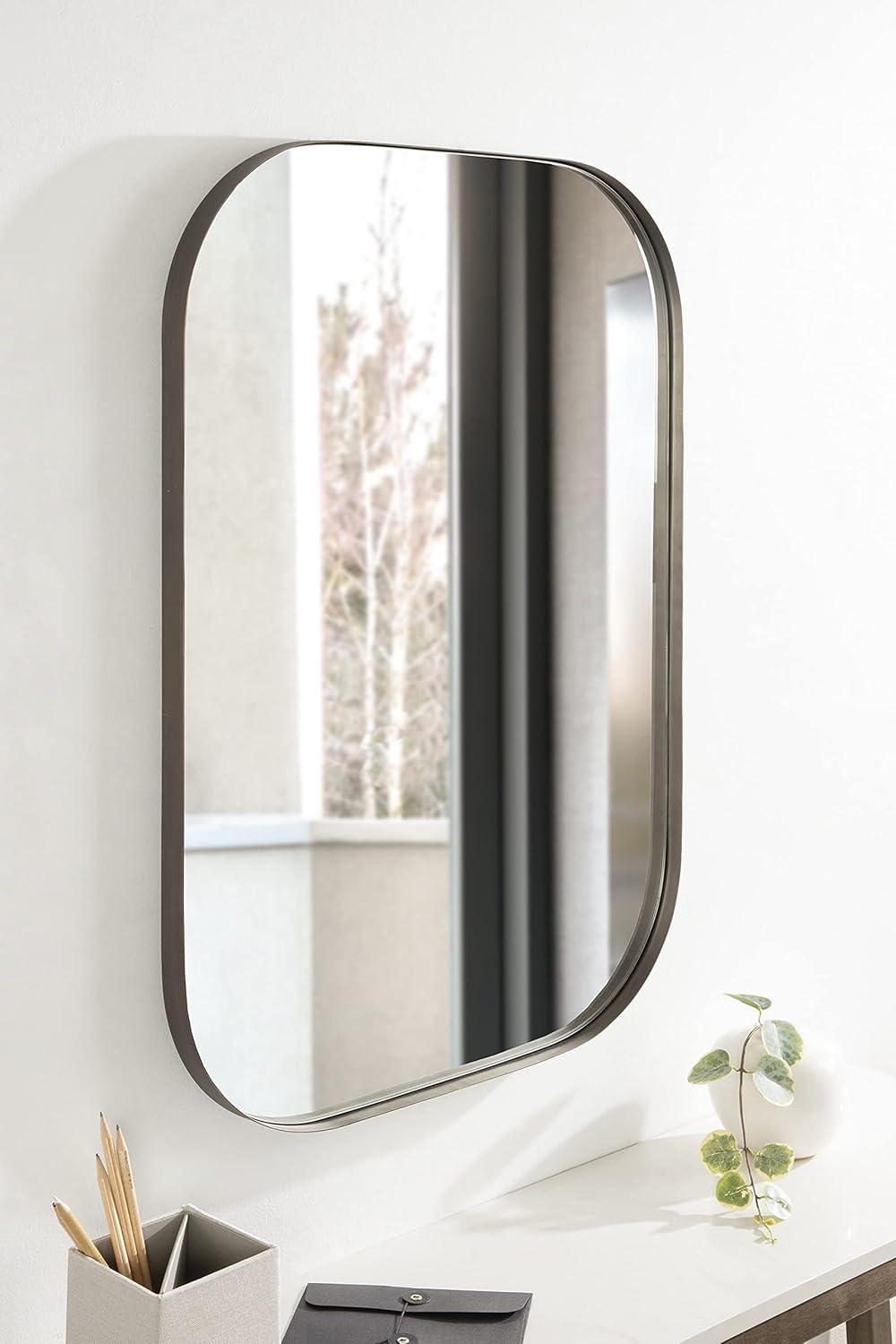 Kate and Laurel Rollo Decorative Framed Wall Mirror, Bronze 20x30