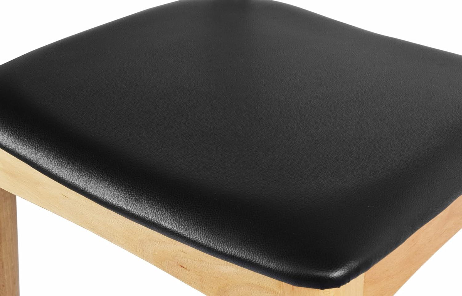 George Oliver Keniston Farmhouse Real Solid Wood Cushion Padded Open Wooden Dining Chair (Set of 2)