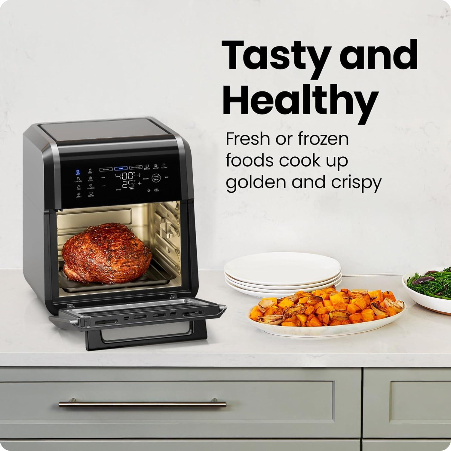 Chefman 6-in-1 Multifunctional Air Fryer Oven w/ 12 Qt Capacity, Digital Touchscreen - Black