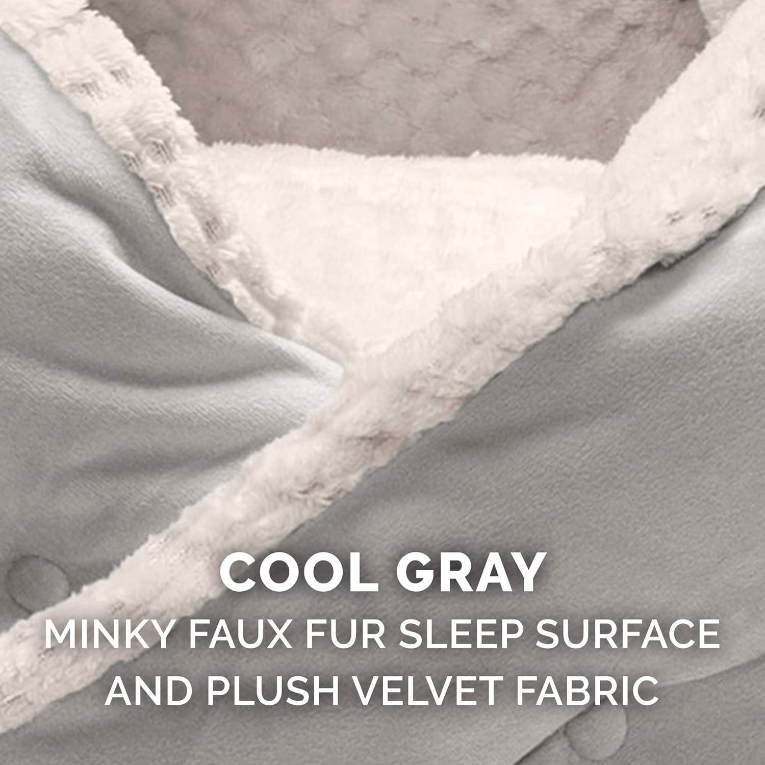 FurHaven Calming Wrap-Around Hug Small Dog and Cat Bed - Medium, Silver Gray
