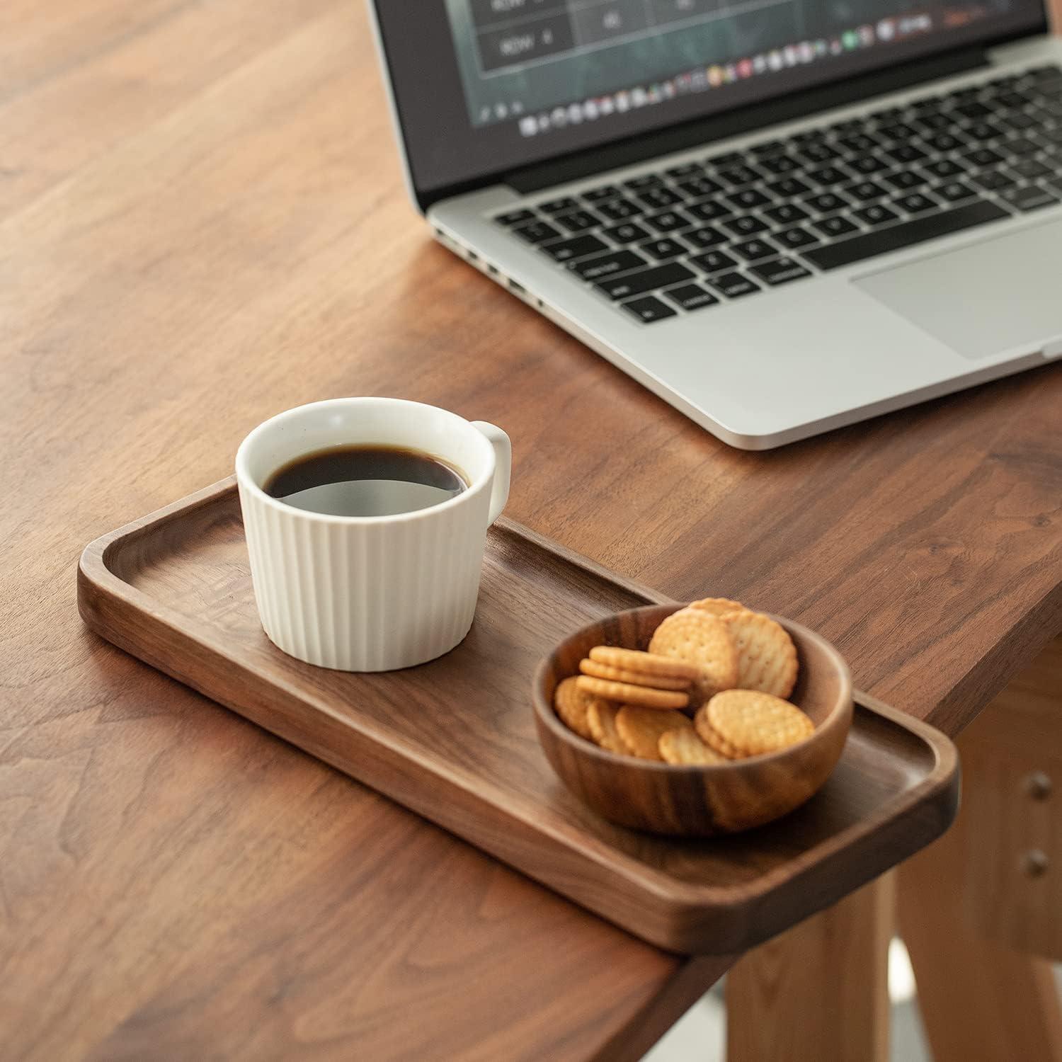 North American Walnut Rectangular Serving Tray with Oil Finish