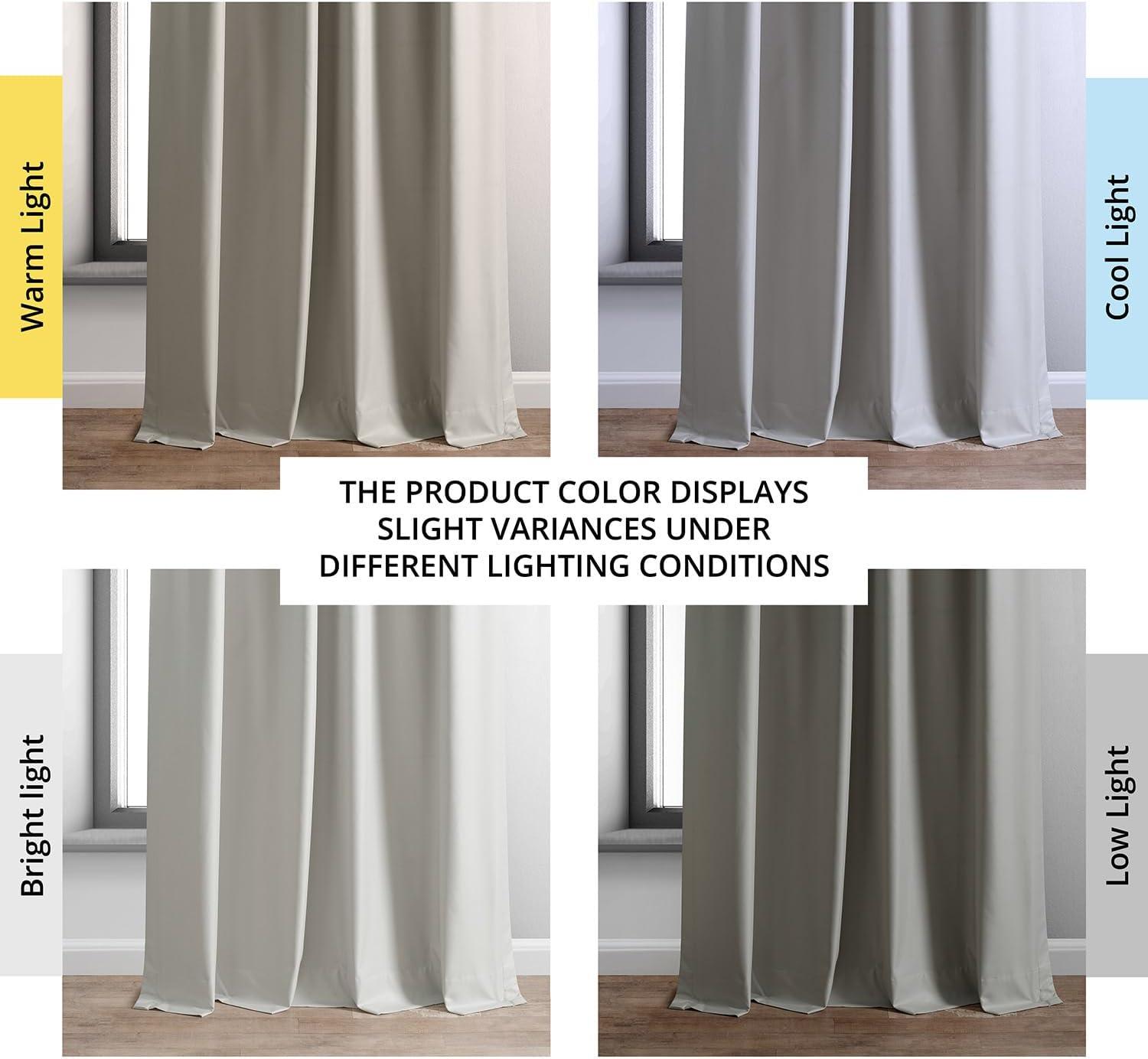 Greige Velvet Blackout Energy-Efficient Drape Panel