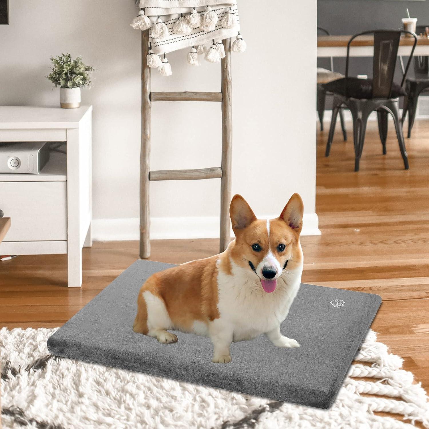 Gray Orthopedic Medium Waterproof Dog Bed Mat