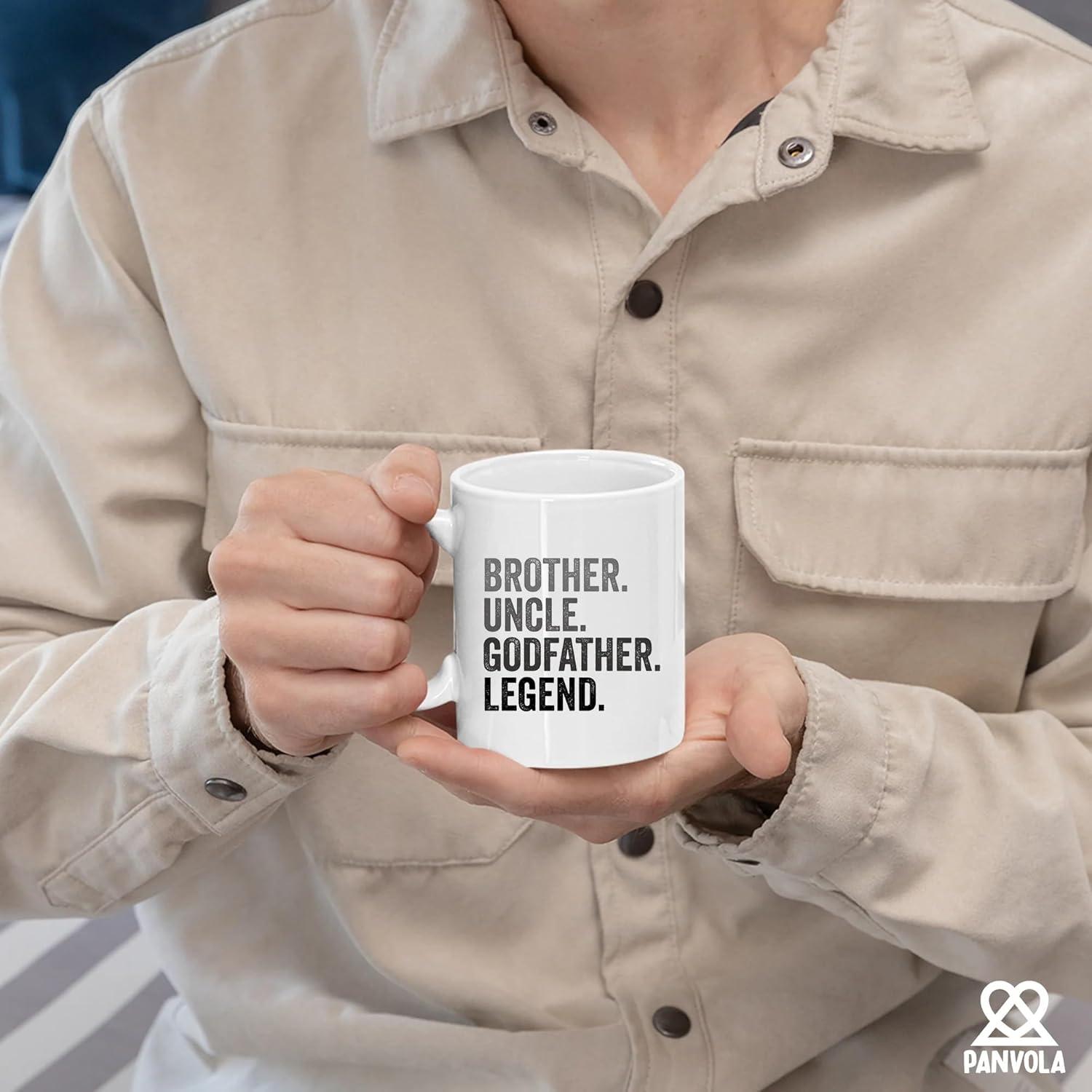 Uncle Godfather Legend Best Godfather Baptism Gift Ceramic Mug 11oz (White;11oz)