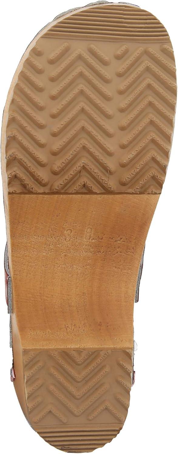 ALMA Swedish Wood Clog Leather Sandals