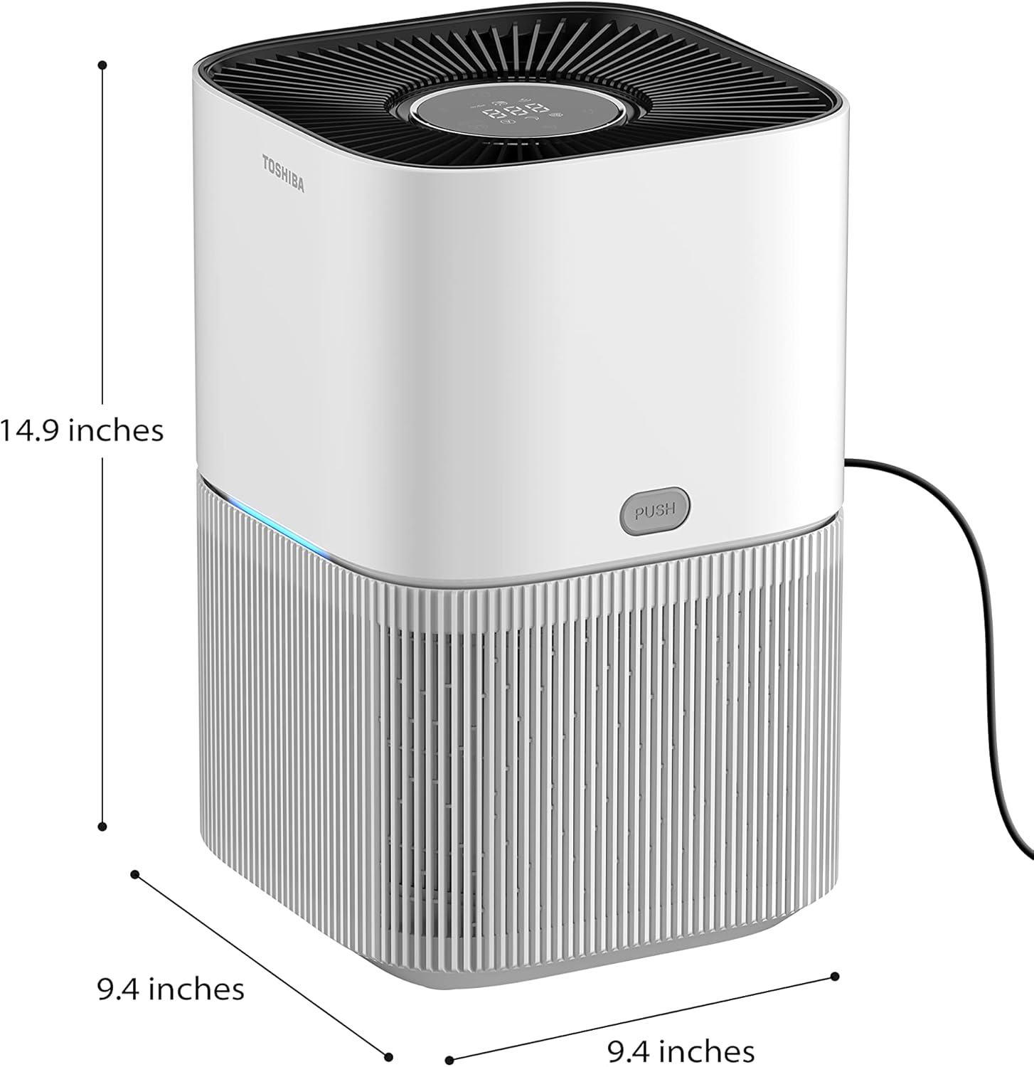 Toshiba H13 4-Speed True HEPA Air Purifier ENERGY STAR (Covers: 215-sq ft), White