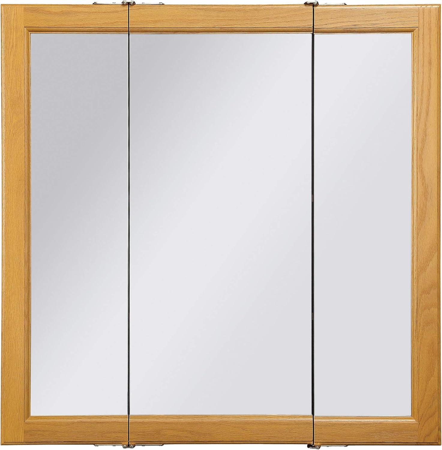 30 Inch Claremont Bathroom Medicine Cabinet, Wall Mounted, Mirror, Oak – Design House, 545301-HOK