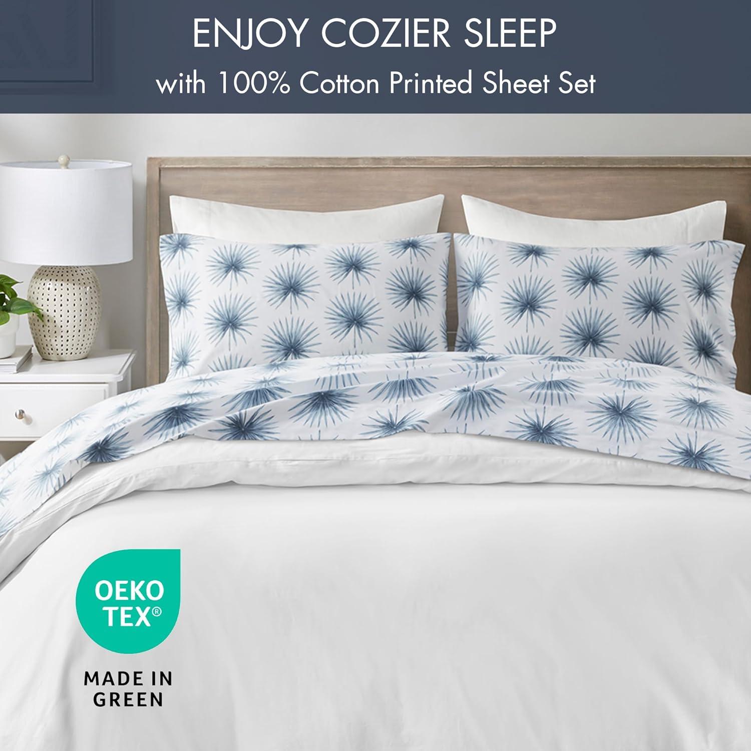 Madison Park Essentials 200 Thread Count Printed Cotton 200 Thread Count Printed 100% Cotton Sheet Set