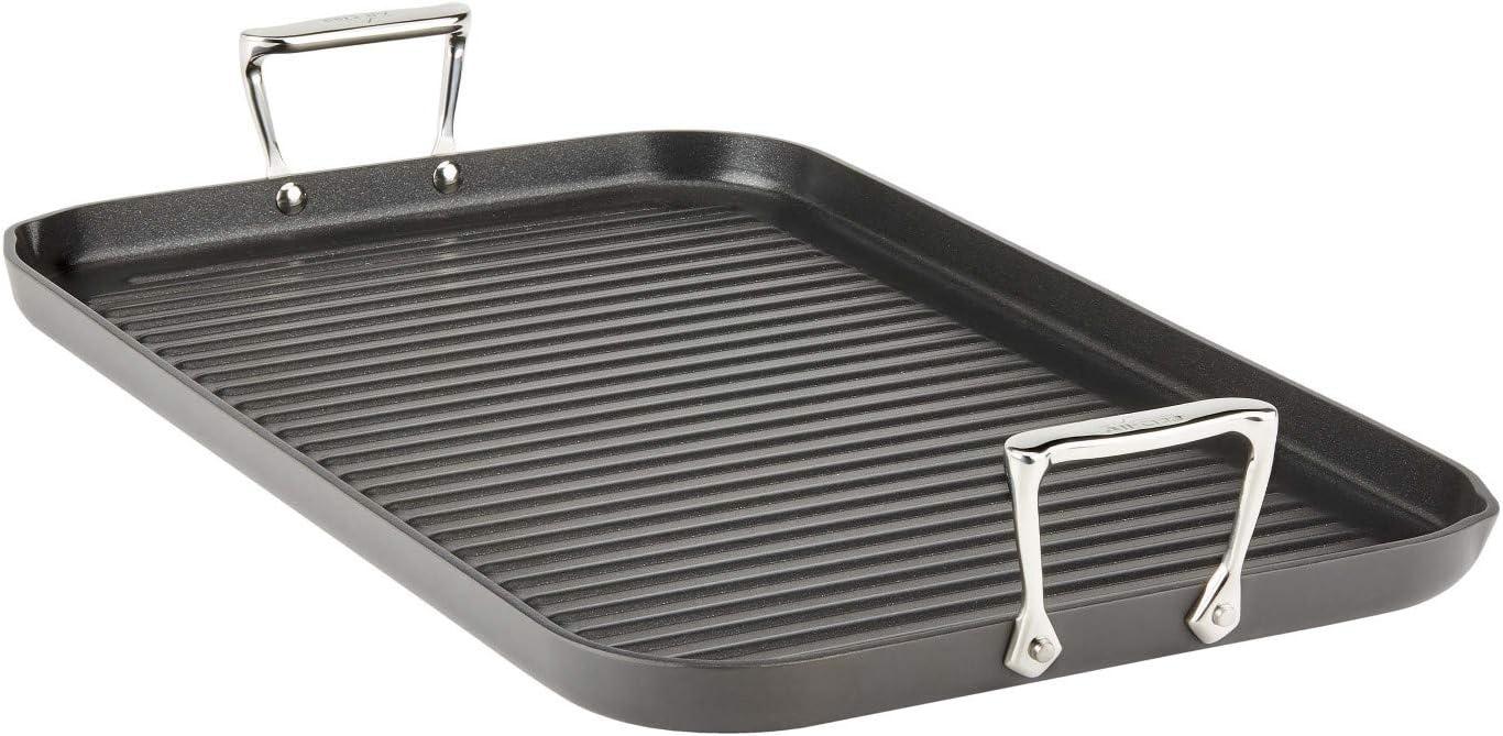 All-Clad HA1 Hard Anodized Nonstick Cookware, Double-Burner Grill, 13 x 20 inch