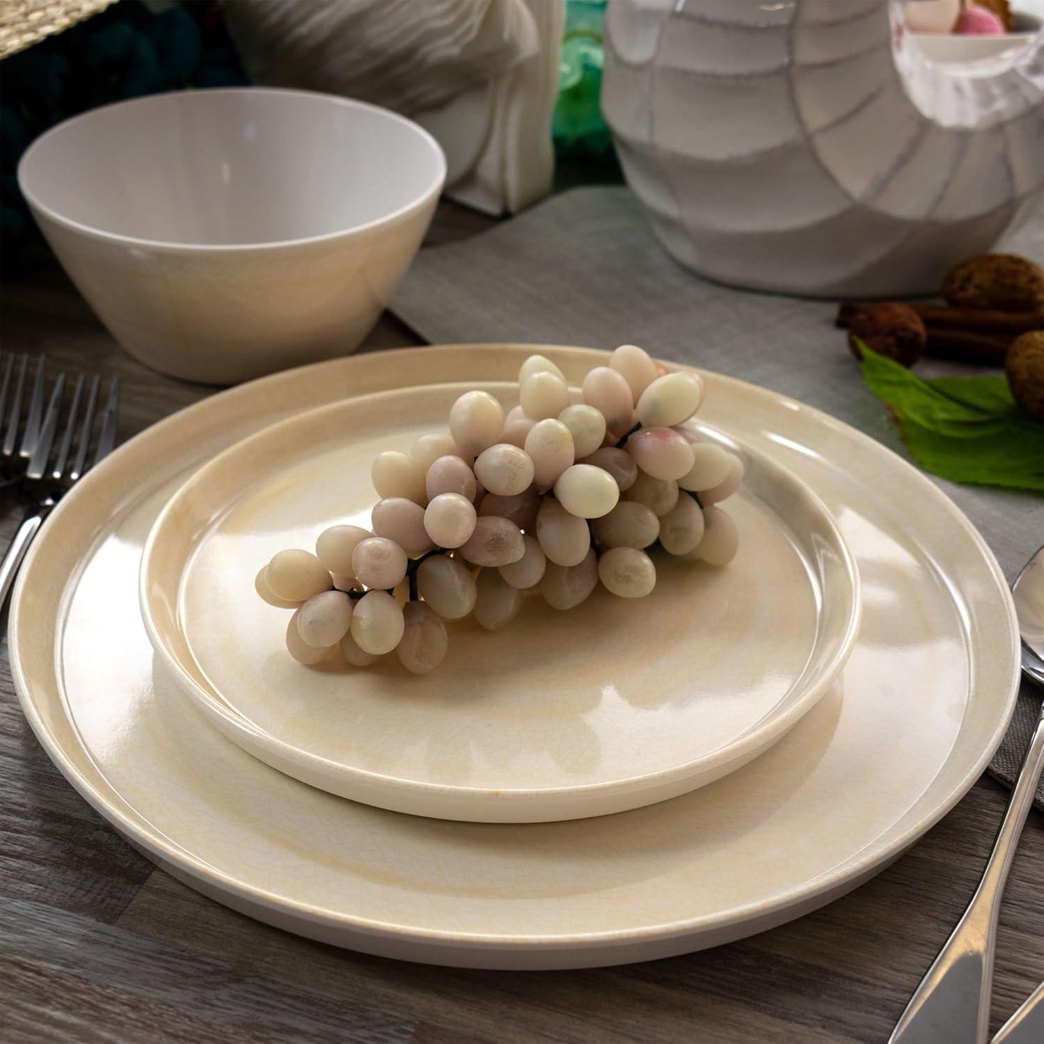 Elama 12 Piece Melamine Dinnerware Set - Service for 4