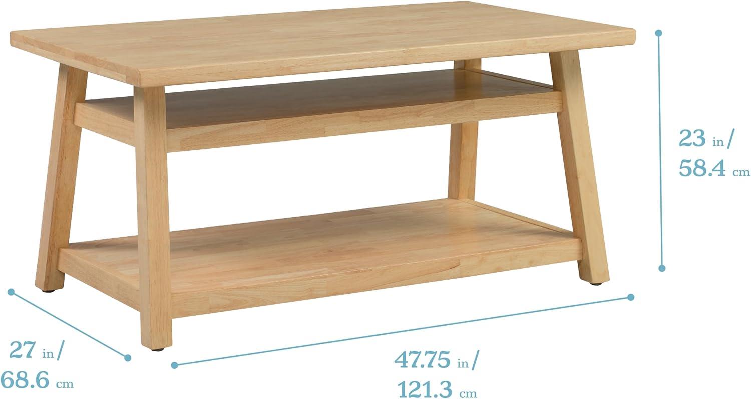 ECR4Kids ECR4Kids Sit n' Stash Rectangular Table, Classroom Storage, Natural