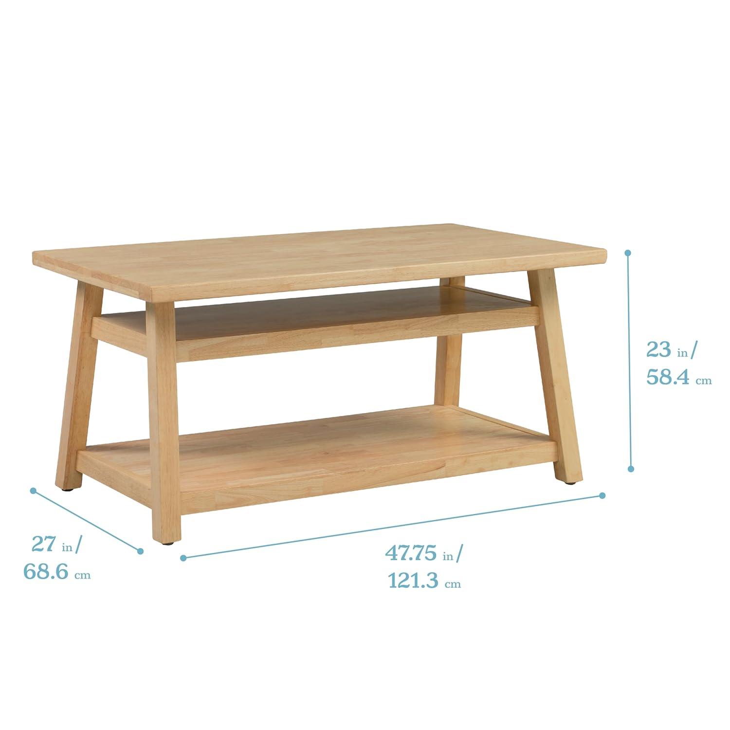 ECR4Kids ECR4Kids Sit n' Stash Rectangular Table, Classroom Storage, Natural