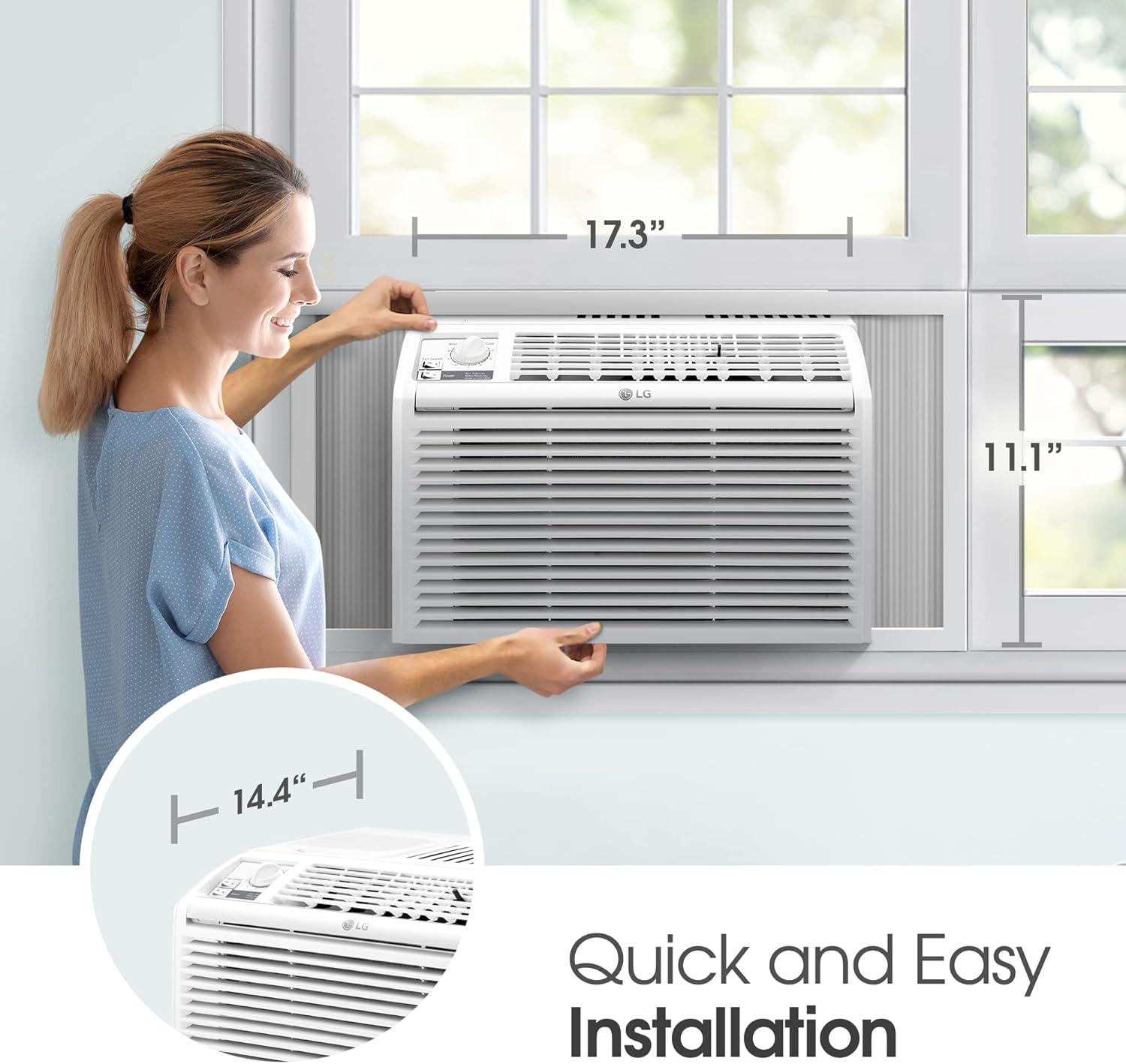 LG 5,000 BTU Window Air Conditioner with Manual Controls