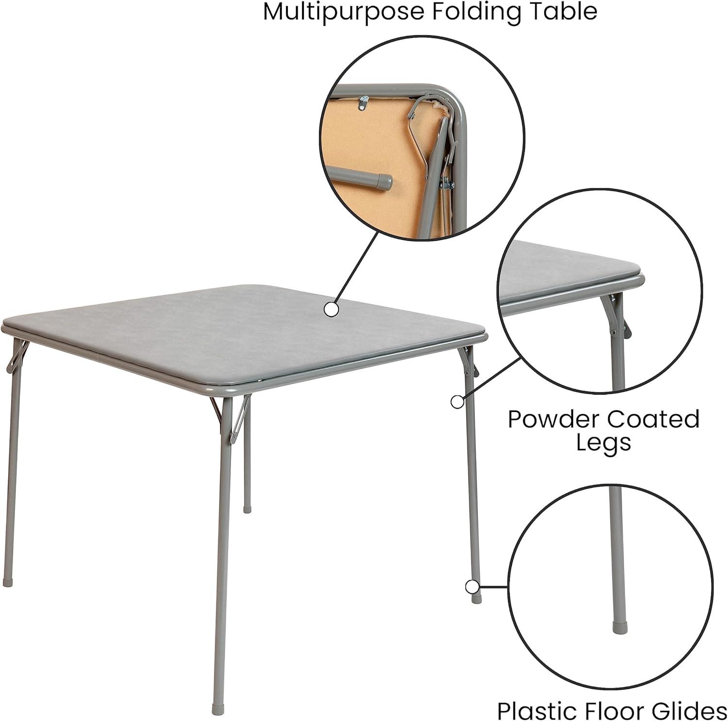 Folding Card Table - Lightweight Portable Folding Table with Collapsible Legs